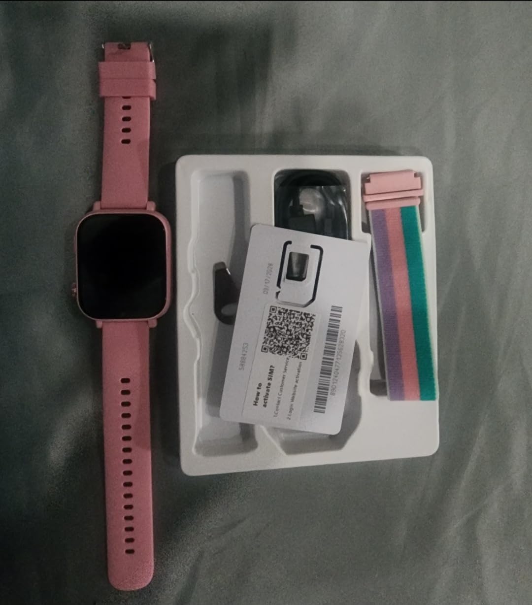 4G Kids Smart Watch Phone GPS, Smartwatch for Boys Girls Ages 4-12 Years with Video Call Chat Class Mode SOS Camera Alarm Games Parental App Touch Watch Gifts for Children (Includes SIM Card) Pink customer photo 2