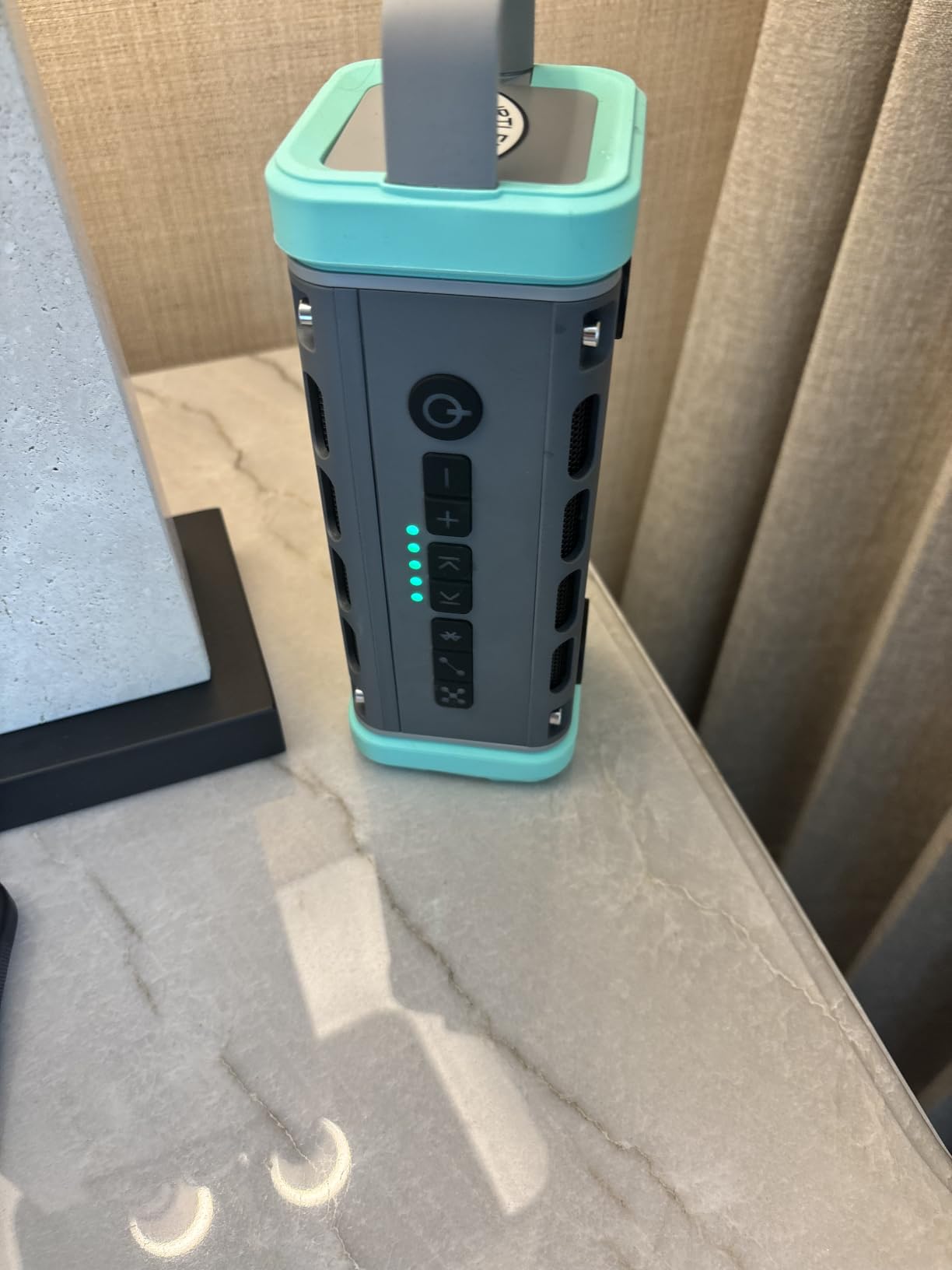 Turtlebox Ranger Ultra-Portable Bluetooth Speaker, Waterproof, Tan, Built For The Outdoors, Plays to 105dB, IP-67, 12hr+ Battery Life, Magnetic Mounts, Unlimited Pairing for Full Stereo, 2.4lbs customer photo 2