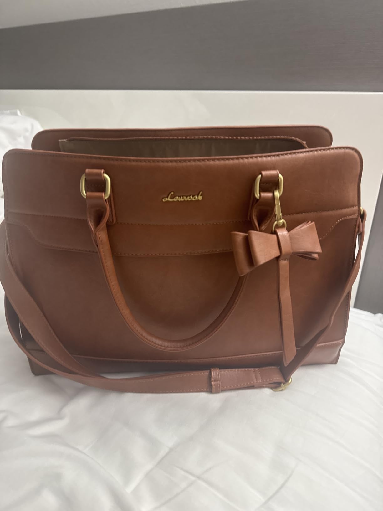 LOVEVOOK Laptop Tote Bag for Women, Leather Work Bag, Waterproof Business Teacher Bag, Large Computer Handbag Purse Briefcase, Office Gifts for Women customer photo 2