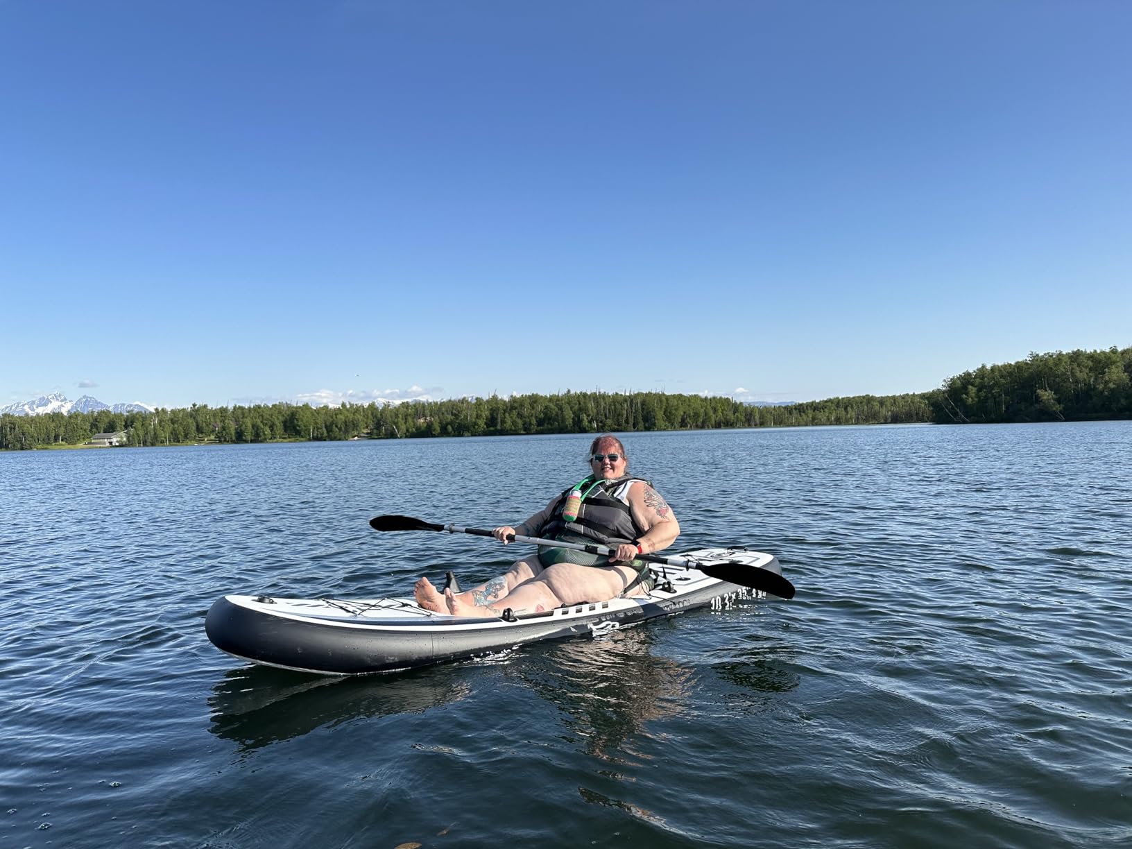 TIGERXBANG 10.2'x35''x8'' Inflatable Kayak with Detachable Seat, SUP-Kayak Set Includes Hand Pump/Aluminum Oar/Backpack, Boat for Adults/Youth | for Fishing, Touring customer photo 1