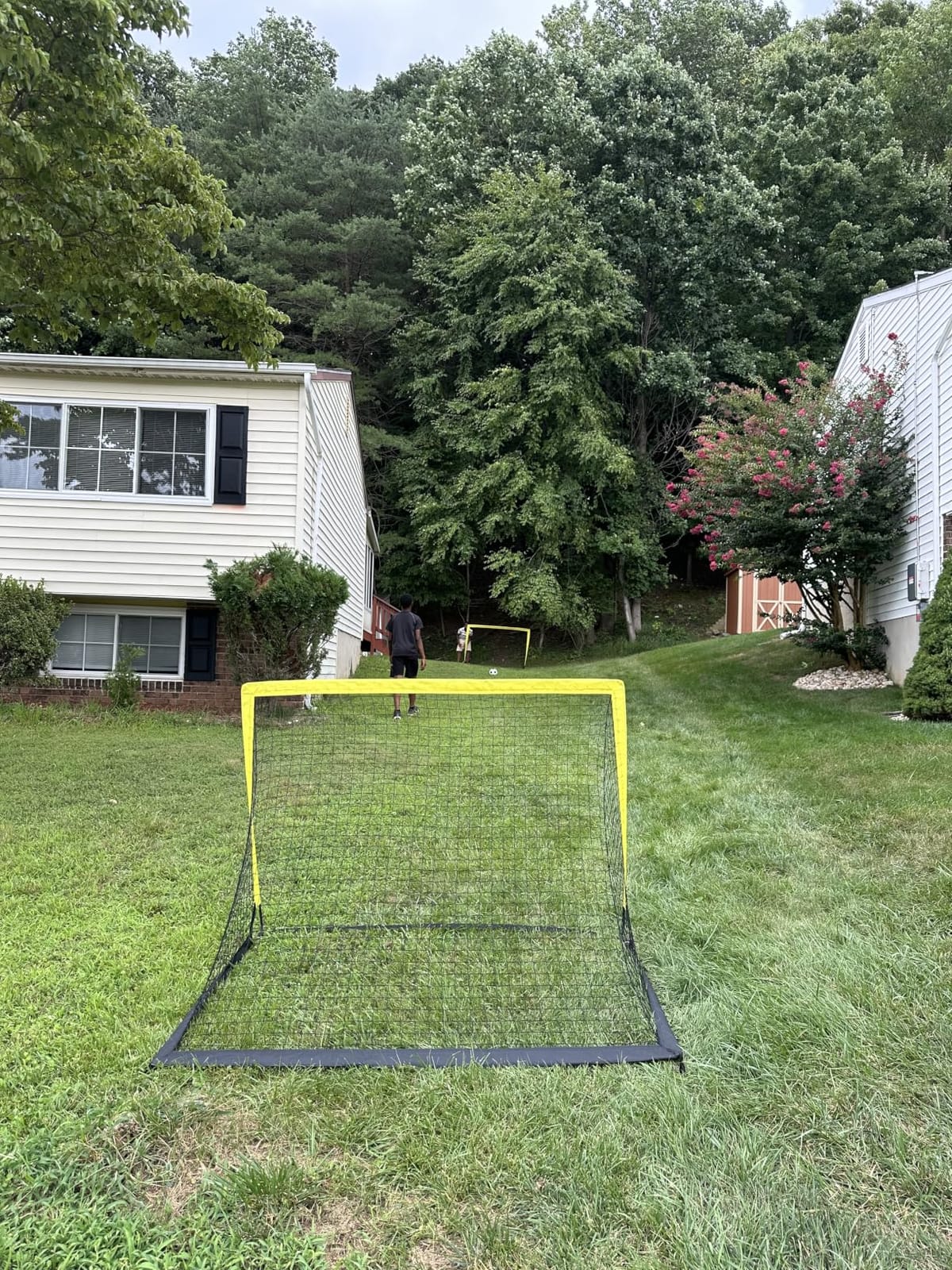 2 Pack Soccer Goal - Backyard & Indoor 7X5 / 6X4 / 4X3 ft Kids Soccer Goals | Portable Pop Up Soccer Nets for Youth & Adult, Outdoor Games, Soccer Training Equipment Ages 3-16 Year Gift customer photo 1