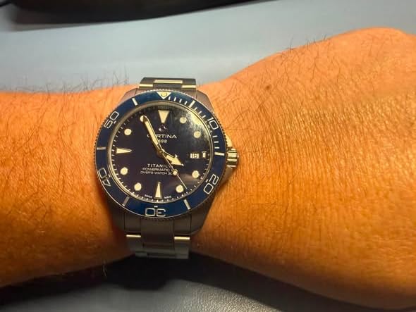Certina, Mens, DS Action Gent, 40.5, mm, Titanium, Automatic, Powermatic 80, Nivachron, Date, Watch, Blue customer photo 1