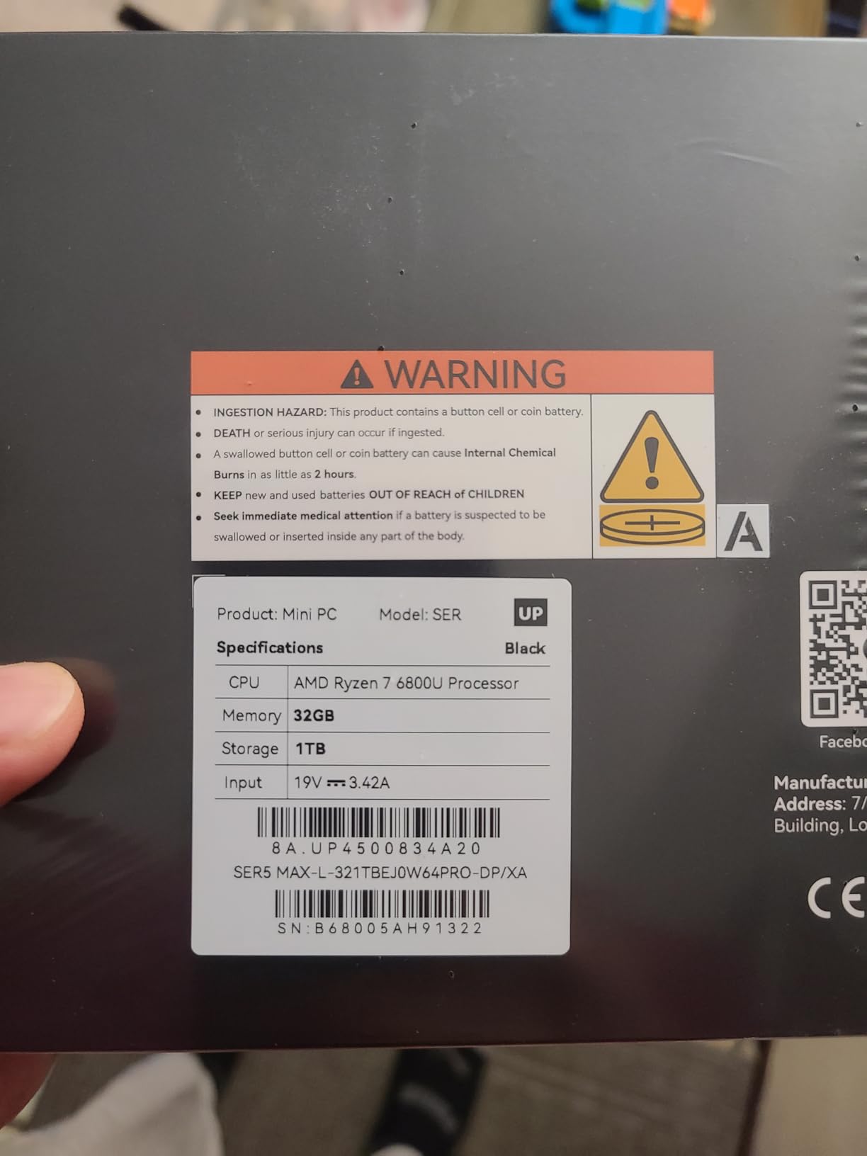 Beelink SER5 MAX Mini PC, AMD Ryzen 7 7735U (8C/16T, up to 4.75 GHz), Mini Computer 24GB LPDDR5 RAM 500GB SSD Graphics 12 core 2200 MHz, Support 4K Triple Display/HDMI+DP+Type-C/Wifi6/BT5.4/USB3.2 customer photo 1