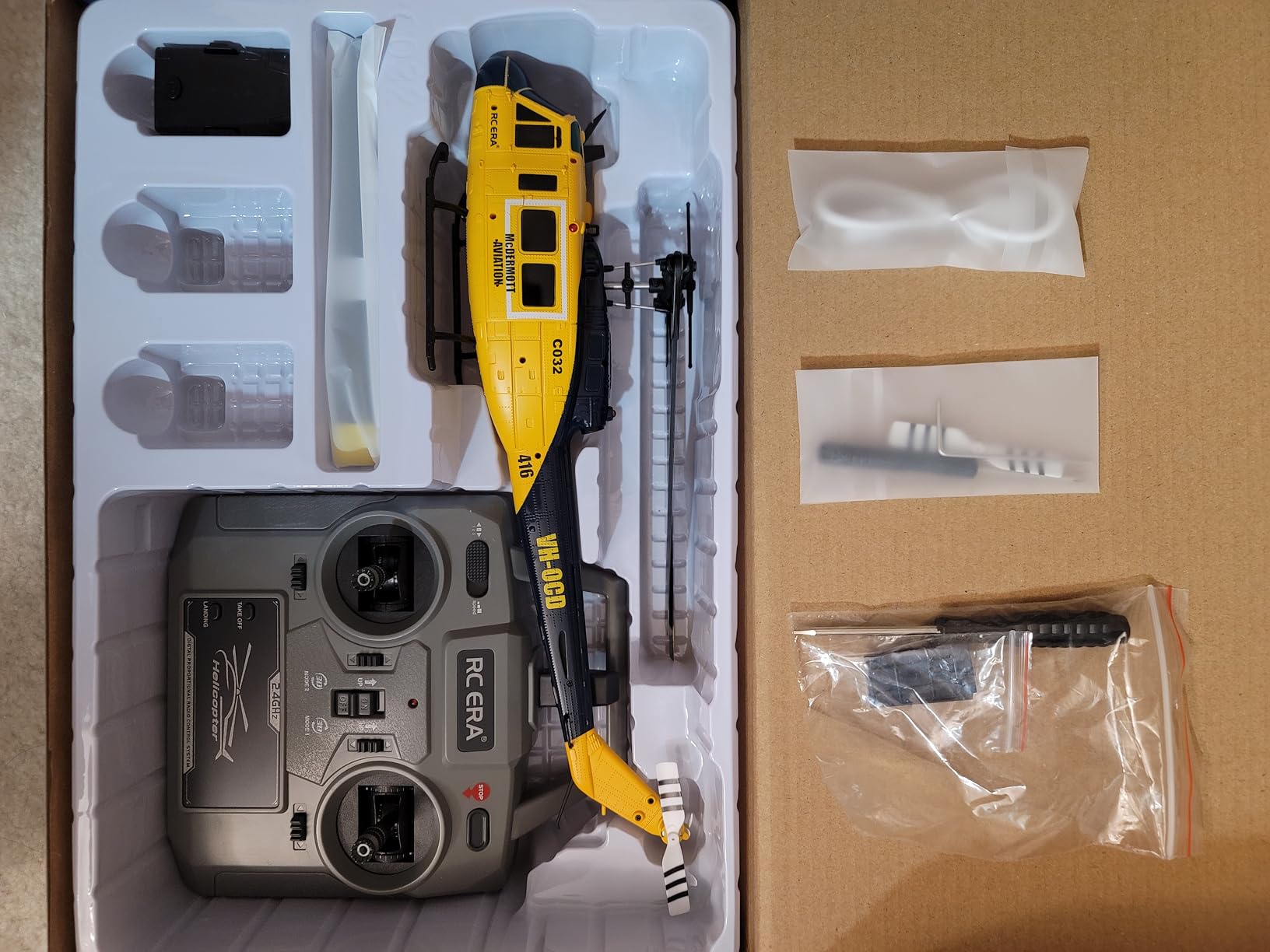 RC ERA C032 UH-1 Huey Helicopter - Remote Control Helicopters for Adult, 1/48 Sacle 2.4G 6CH Gyro Stabilized Aircraft with Altitude Hold & Optical Flow,3D Stunt Drone (Green) customer photo 1