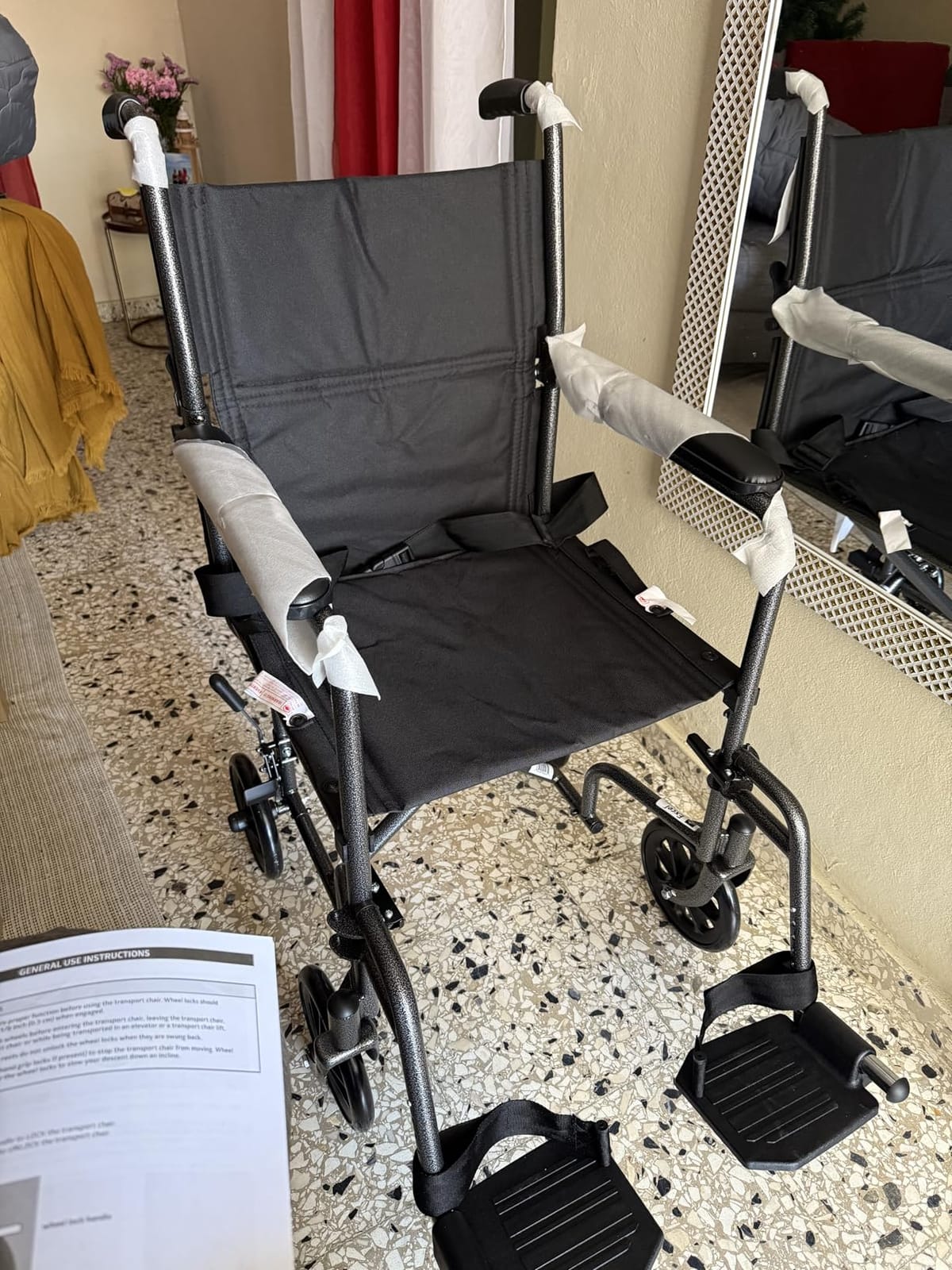 Dr Dunley Folding Transport Wheelchair with Swing-Away Footrests, 19