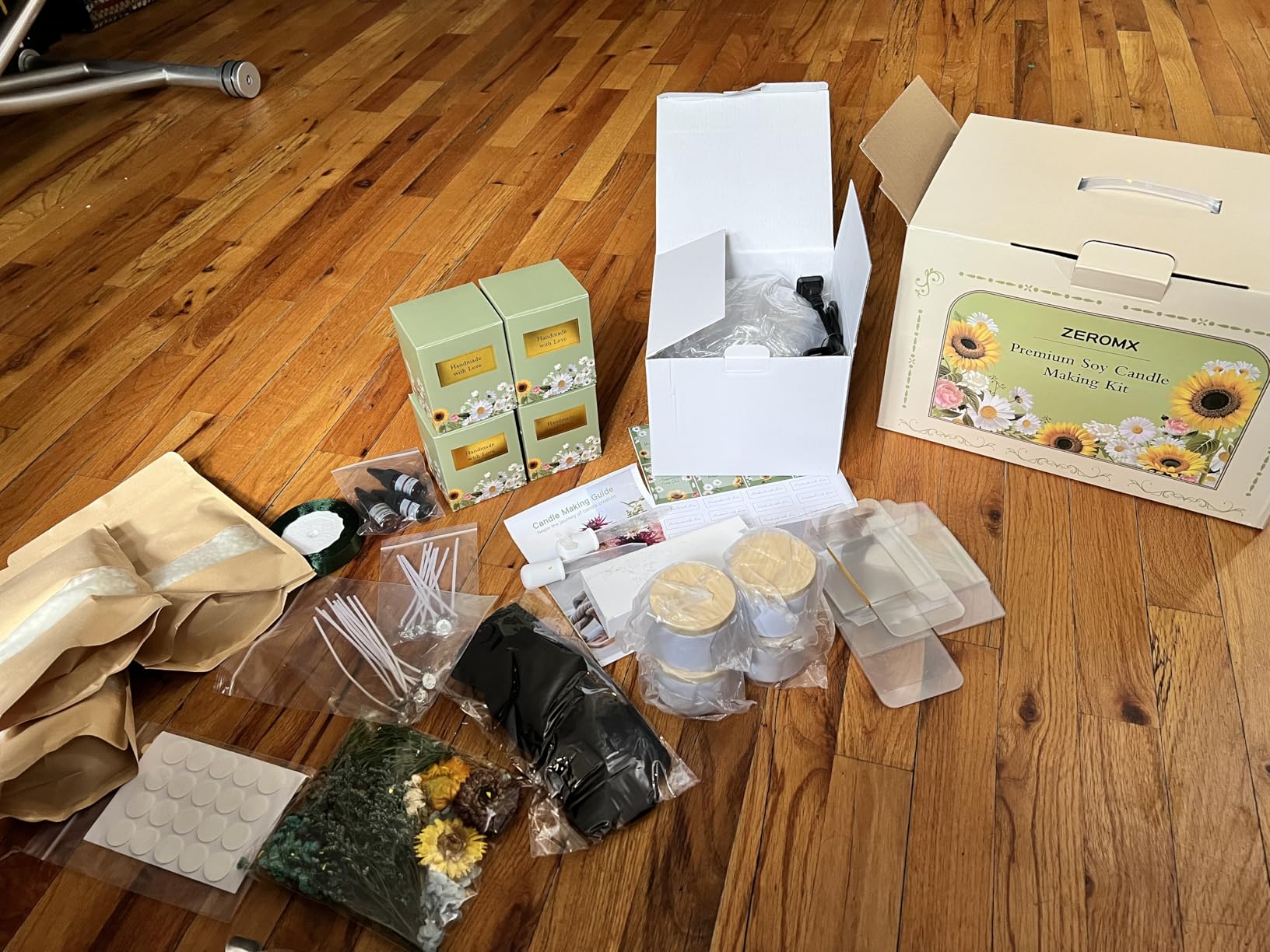 ZEROMX Candle Making Kit for Adult Beginners with Digital Wax Melting Pot | Premium candle craft supplies featuring candle molds & gift boxes. Complete DIY set for home decor and gift giving customer photo 2
