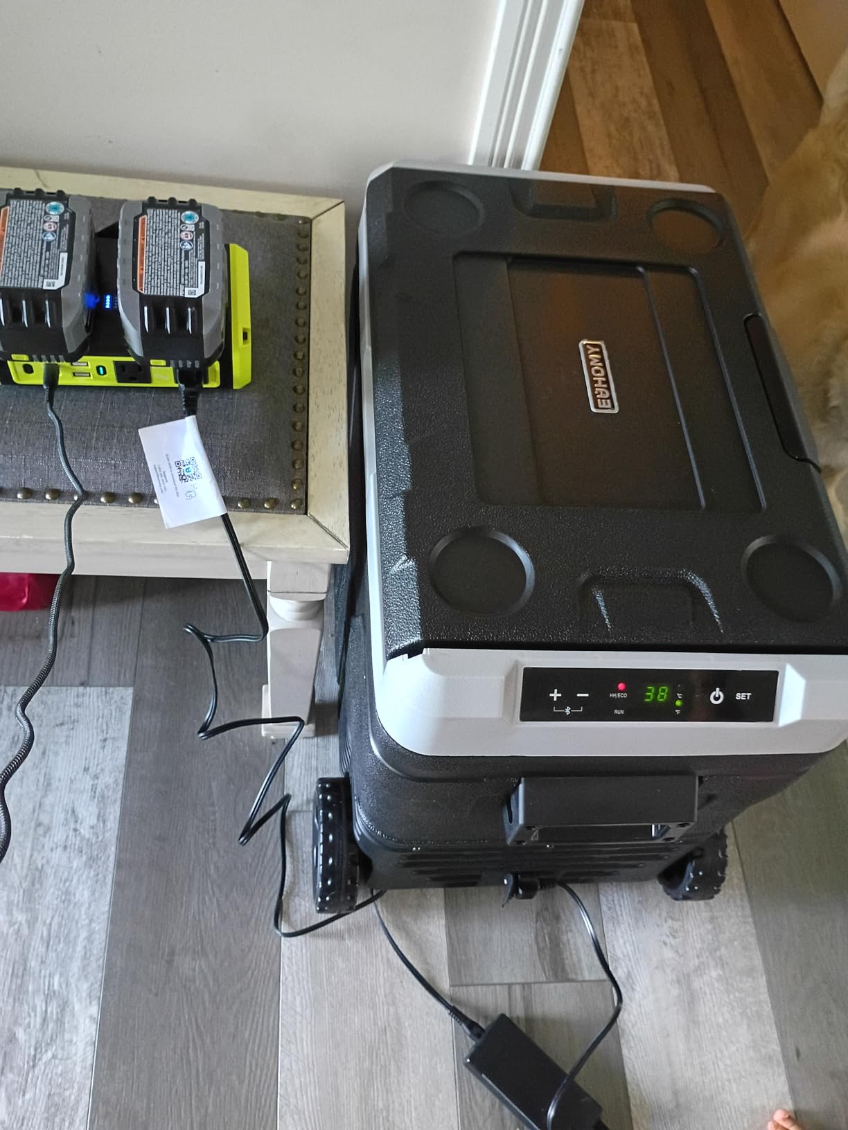 EUHOMY 12 Volt Refrigerator, 35QT(33L) Dual Zone Electric Cooler, Portable Freezer 12V/24V DC 110-240V AC, 12V Fridge -4℉~68℉ customer photo 1