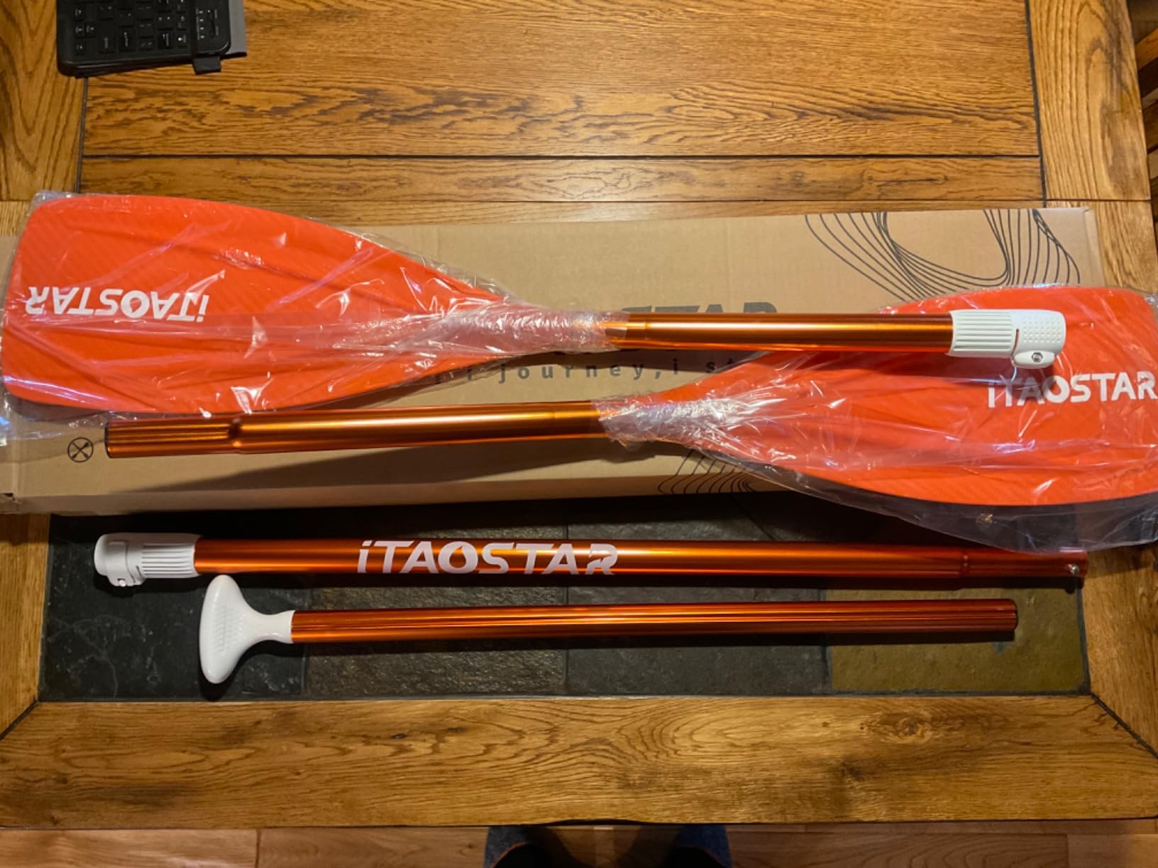 iTAOSTAR Paddle Board Paddle Detachable, Stand Up Paddle for Adults with Double Locks, Glass Fiber Blade, Floating, Lightweight customer photo 2