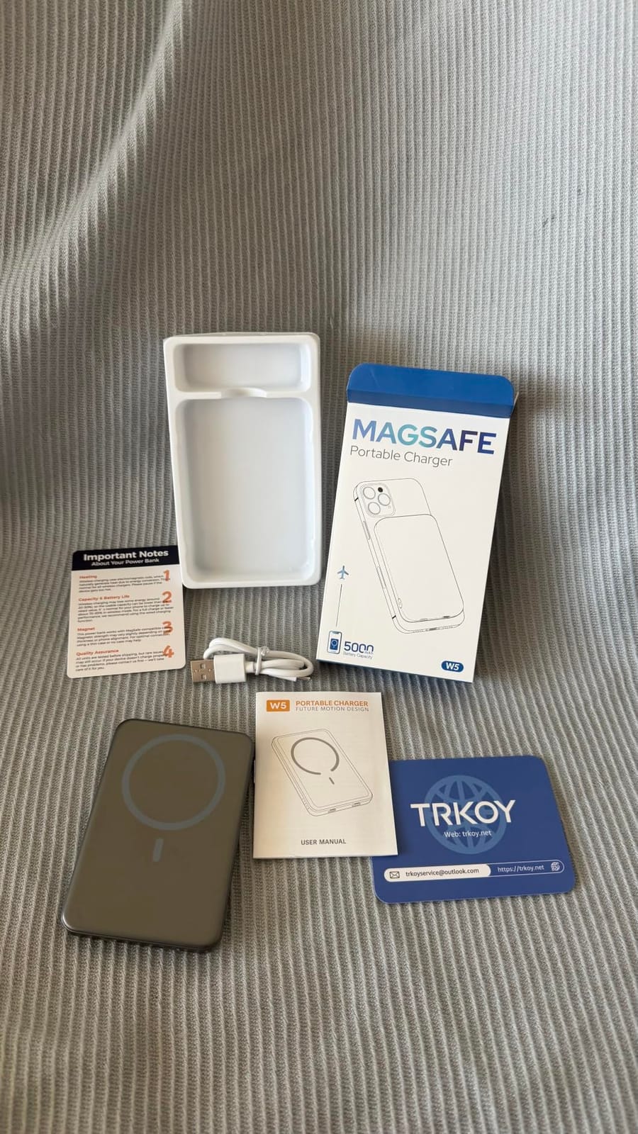 for Magsafe Portable Charger, 5000mAh Slim Wireless Magnetic Power Bank | Travel Essential for MagSafe Battery Pack with USB C Charging, Compatible with 17/16/15/14/13/12 Series (Graphite Gray) customer photo 1