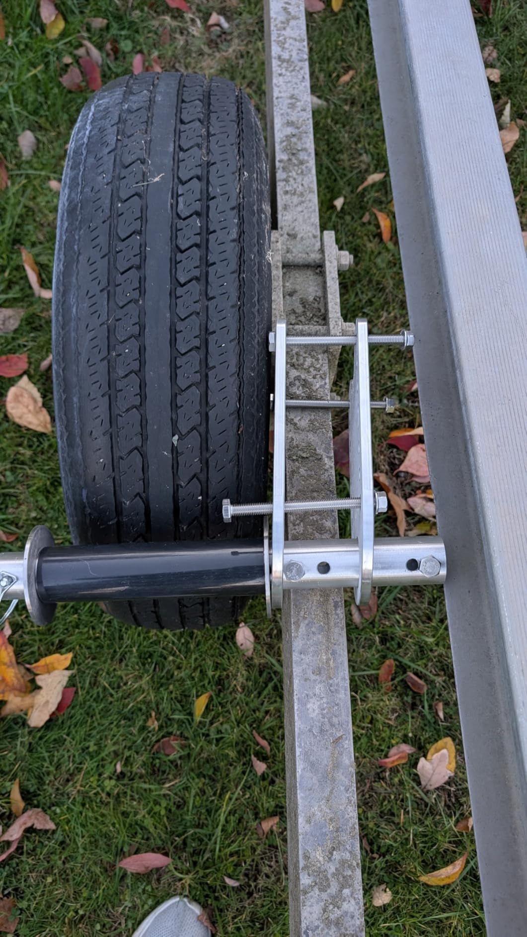 2 Pack Boat Lift Wheel Kit, Adjustable Boat Lift Wheel Bracket | Aluminium Mounting Plates for Boat Lift Installation Wheel Kits, Fit Universal Lifts and Dock Shafts customer photo 1