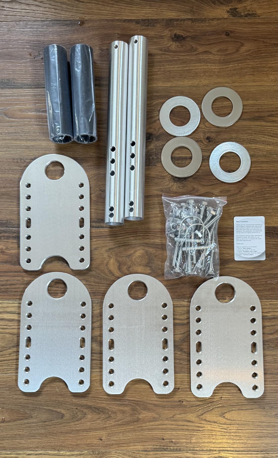 2 Pack Boat Lift Wheel Kit, Adjustable Boat Lift Wheel Bracket | Aluminium Mounting Plates for Boat Lift Installation Wheel Kits, Fit Universal Lifts and Dock Shafts customer photo 2