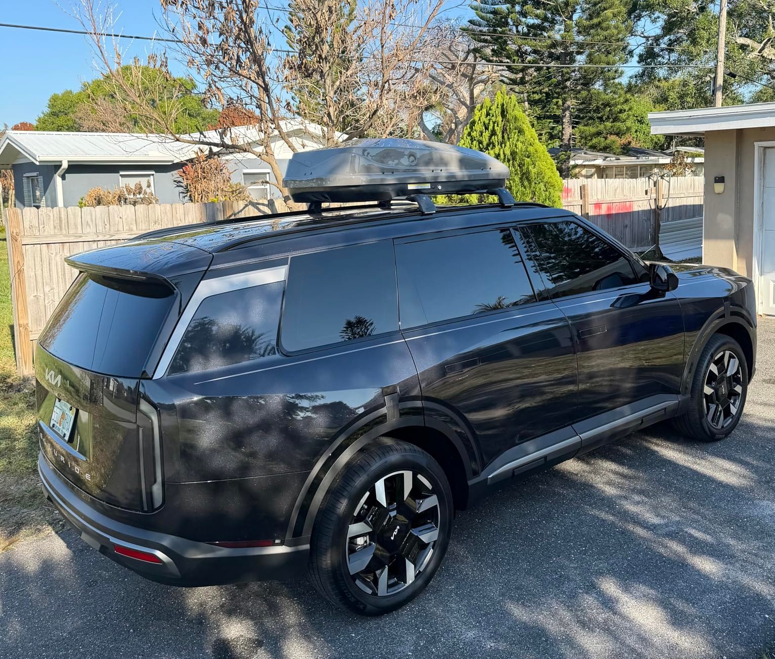 Hard Shell Roof Cargo Box, 16 Cu Ft Rooftop Cargo Carrier with Dual Side Opening, ABS PMMA Black Roof Box for Car SUV, 130 lbs Capacity, 58.3