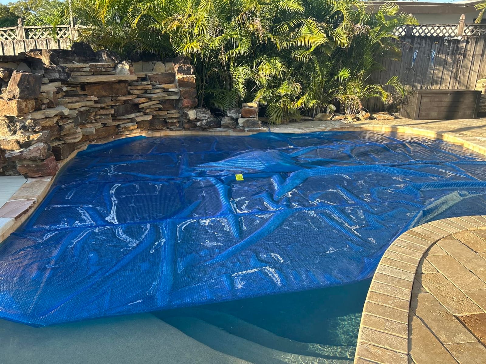 Sun2Solar Solar Pool Cover 16 Mil | 18 x 36 Ft Blue | Heat Retaining Solar Blanket | Rectangle Swimming Pool Cover | Water Conservation & Debris Protection customer photo 1