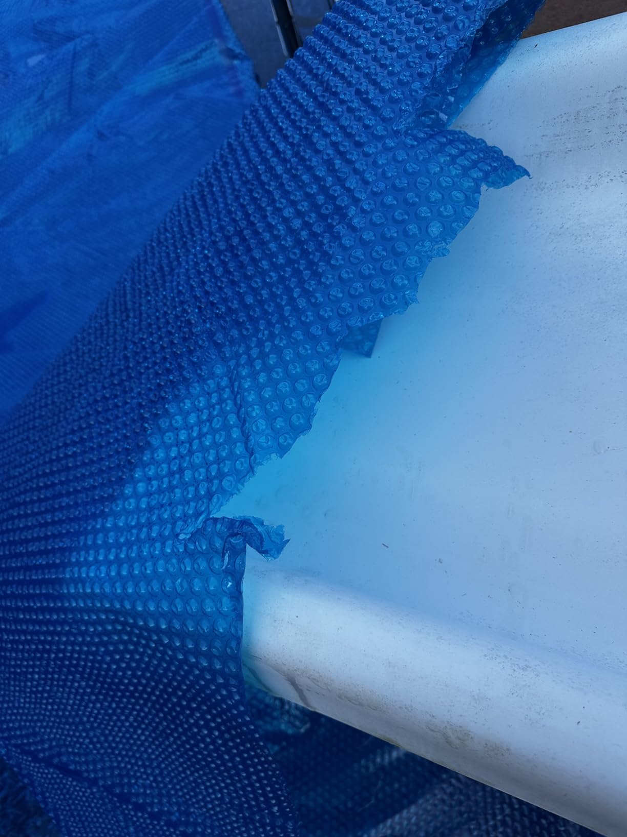 Sun2Solar Solar Pool Cover 16 Mil | 18 x 36 Ft Blue | Heat Retaining Solar Blanket | Rectangle Swimming Pool Cover | Water Conservation & Debris Protection customer photo 2