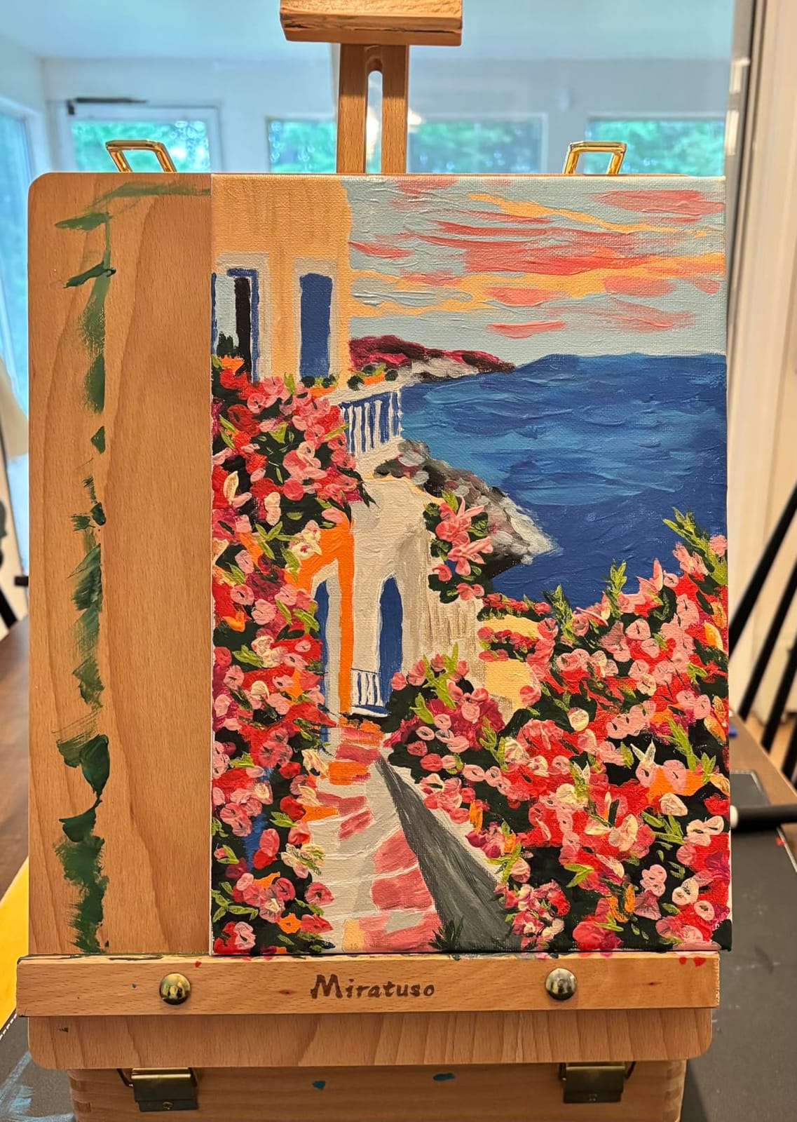 Okarina 4 Pack Paint by Numbers Kit for Adults with Frame, Easy Flower | DIY Acrylic Painting Kit with Wooden Easel, Framed Paint by Number for Beginners, Home Wall Decor & Gift, 8 x 12 Inch customer photo 2