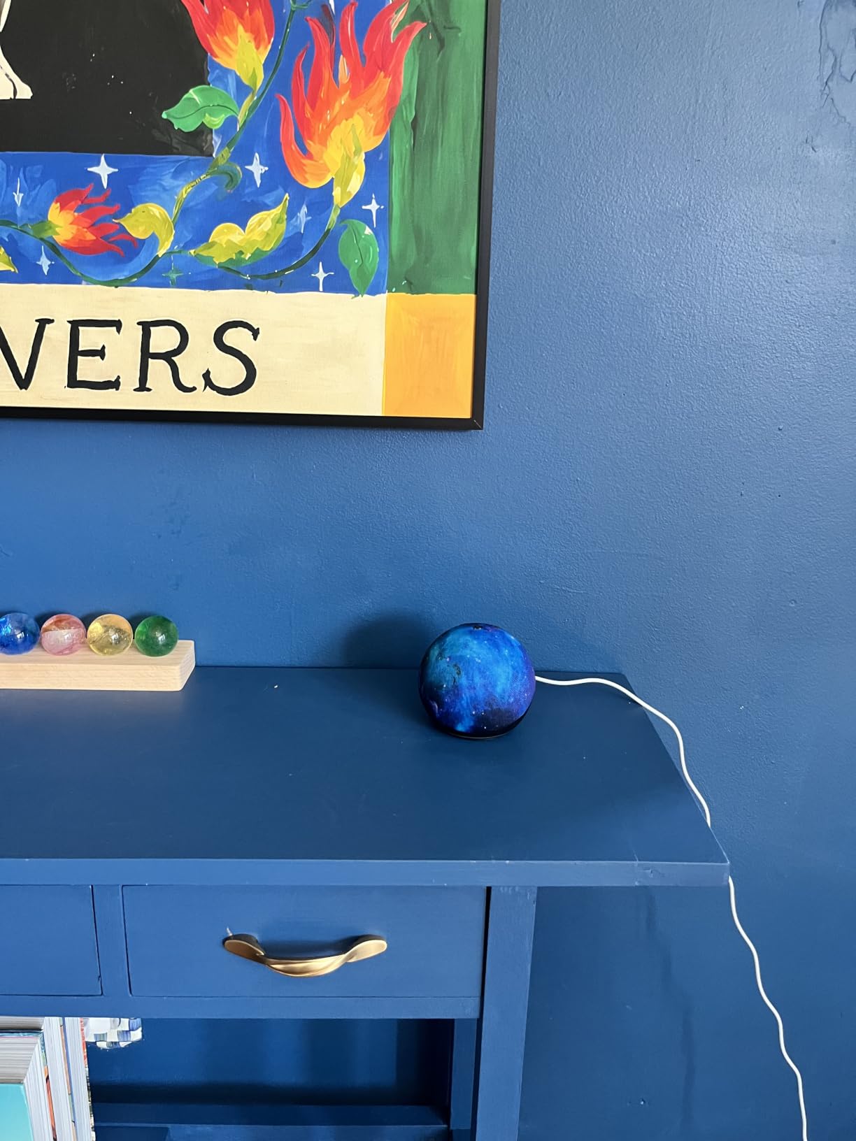 Amazon Echo Dot Kids (newest model), Smart speaker to enjoy age-appropriate audiobooks, interactive games and Alexa+ experiences to create and learn, Rainbow Swirl design customer photo 1