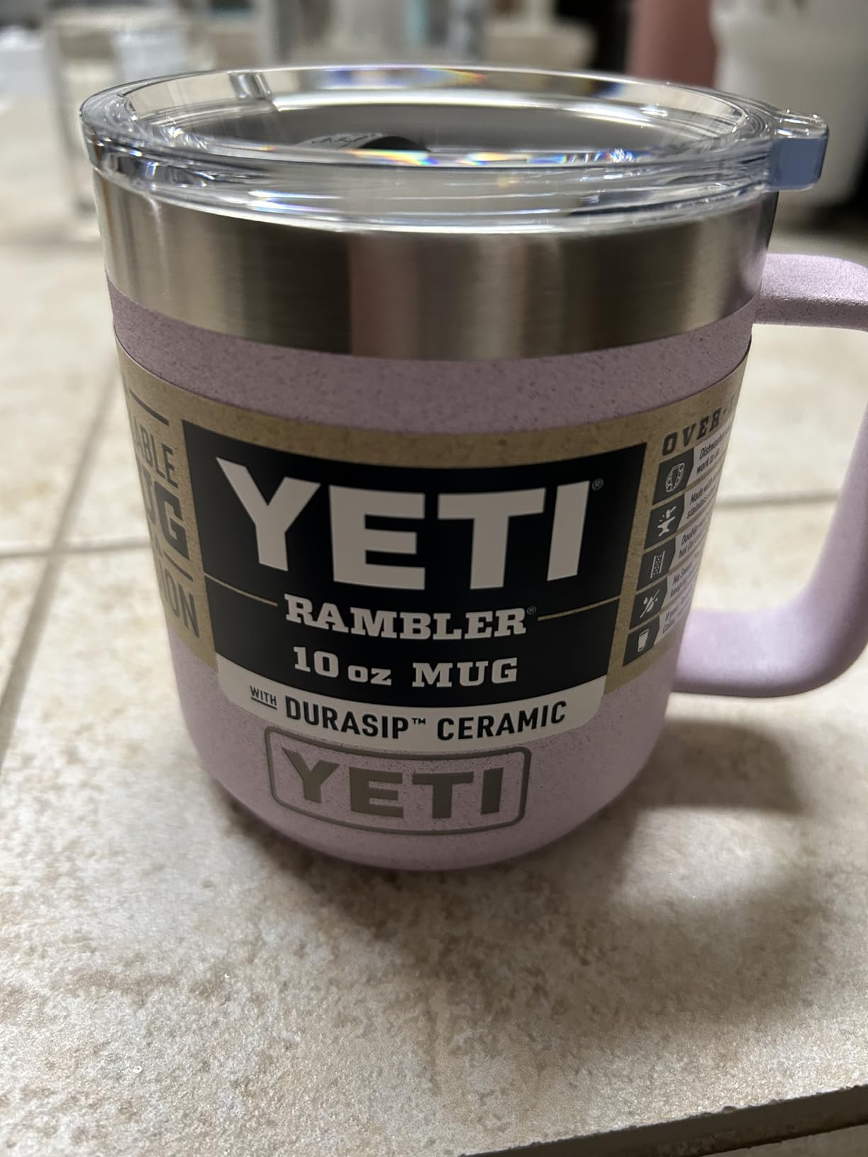 YETI Rambler 10 oz Ceramic Lined Stackable Mug, Vacuum Insulated, Stainless Steel with MagSlider Lid, Black customer photo 1