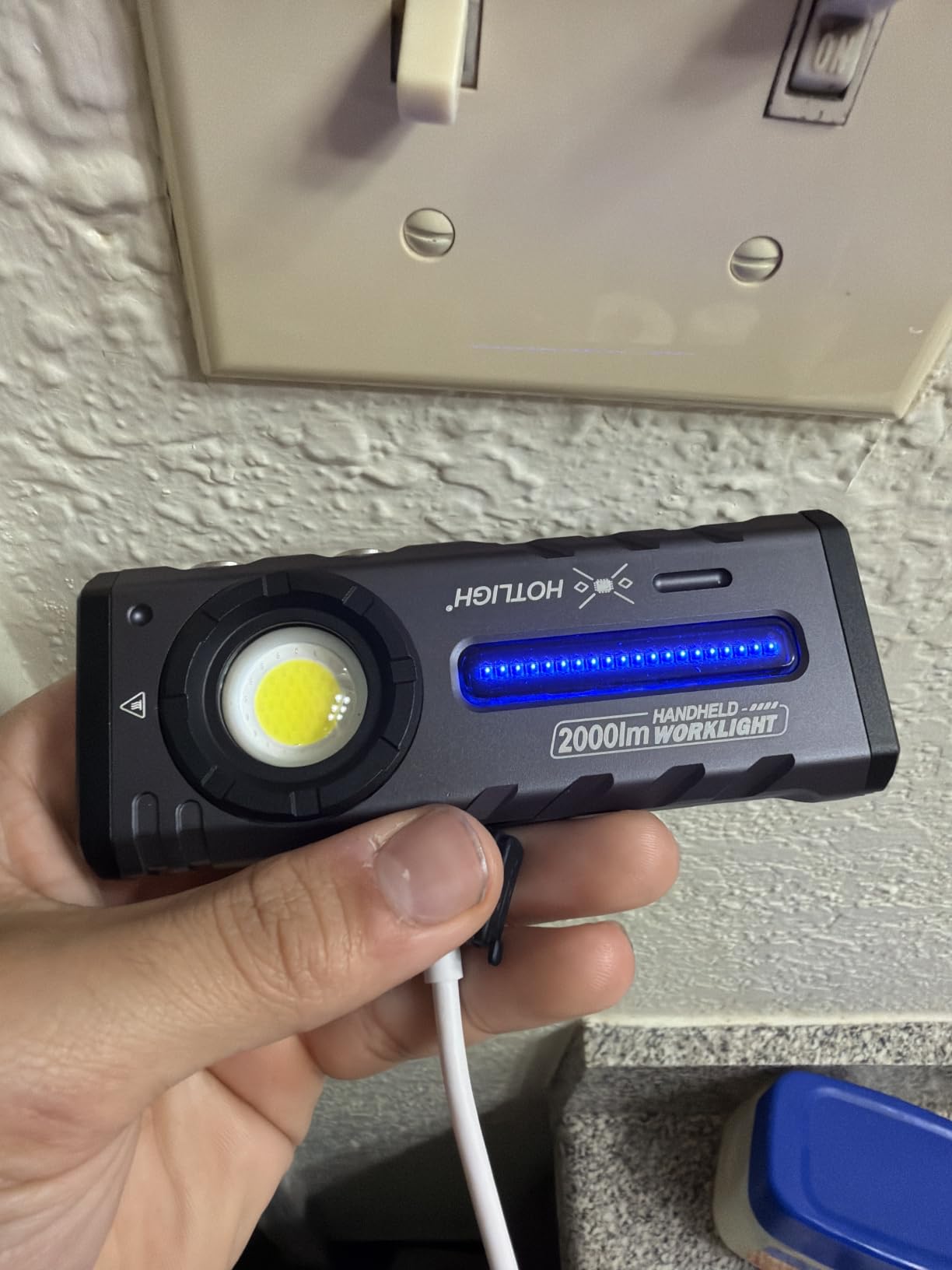 ZF8313 Rechargeable Flashlight, Magnetic EDC Flashlight Rechargeable, 2000 Lumens LED Flashlight with RGB and UV Lighting Source for Outdoor, Car Repairing,Fathers Day Dad Gifts customer photo 2