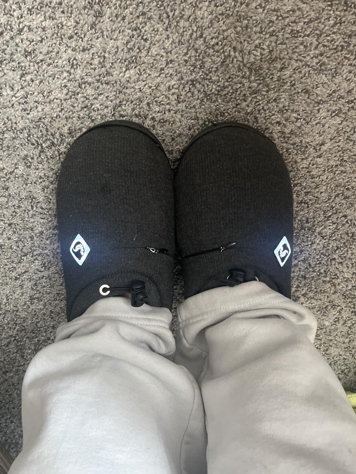 Heated Slippers for Men and Women - Rechargeable Foot Wear with 3 Temperature Settings Keep Feet Warm up to 11 Hours with 2000mAh 7.4 Volt Battery customer photo 1