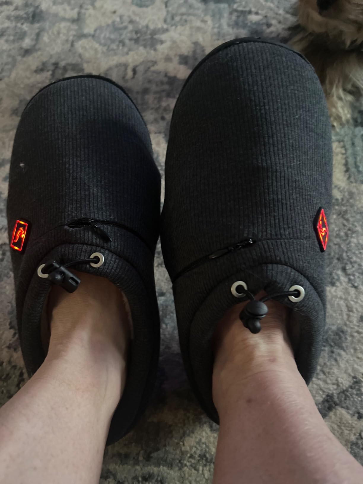 Heated Slippers for Men and Women - Rechargeable Foot Wear with 3 Temperature Settings Keep Feet Warm up to 11 Hours with 2000mAh 7.4 Volt Battery customer photo 2