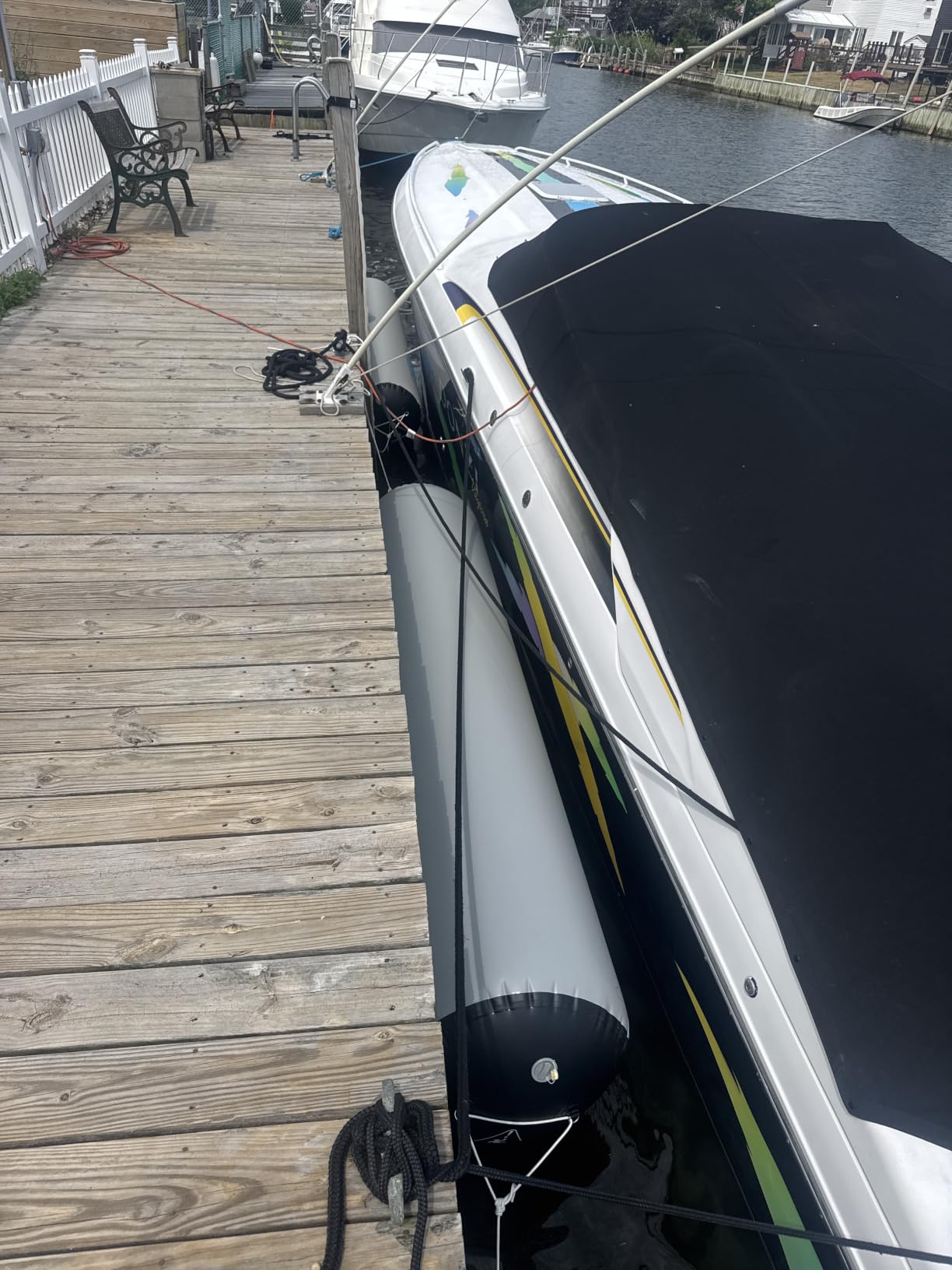 Inflatable Large Boat Dock Bumpers and Fenders for Docking | Made of Heavy-Duty PVC, Provide Reliable Protection for Fishing Boat, Pontoon Boat, Yachts and Jet Ski customer photo 2