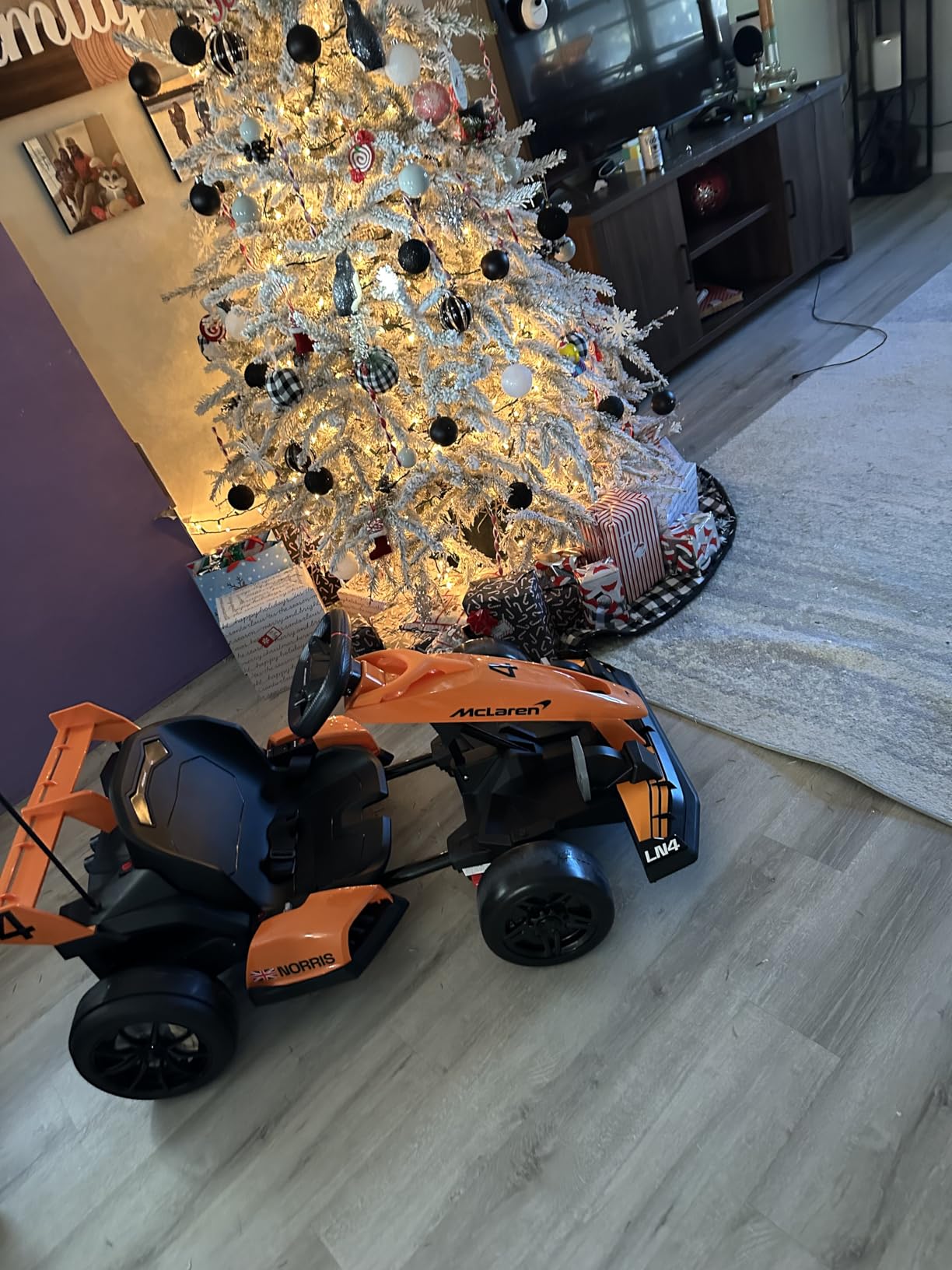 ENYOPRO 36V 9Ah Electric Go Cart for Kids, Licensed McLaren Go Kart w/3-Section Adjustable Seat, Soft Start & Brake Pedal, Electric Drift Kart w/LED Lights, 8.7 MPH, Crazy Cart for Kids 6-12 Years Old customer photo 2