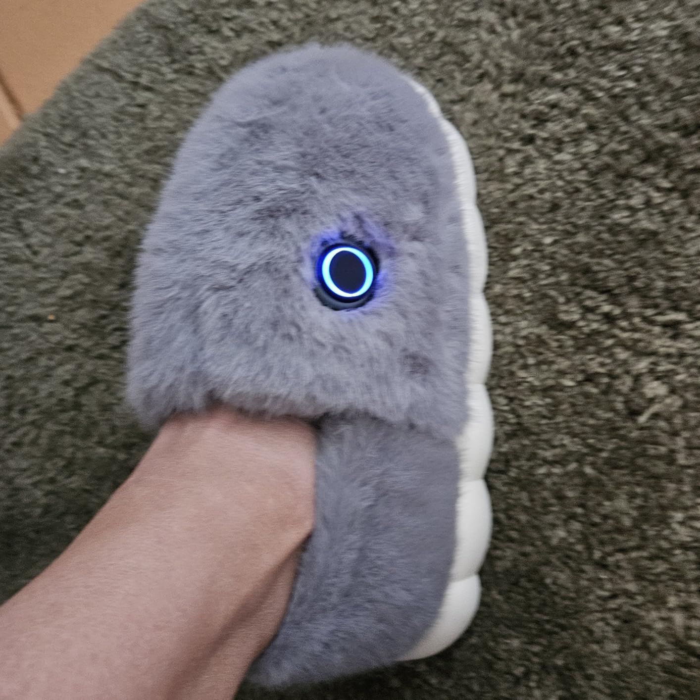 Lilia Heated Slippers for Women, Electric Heated Boots Rechargeable, Heating Shoes for Women with Portable Charger Power Bank for Indoor with 5V Battery Electric Heating Slippers customer photo 1