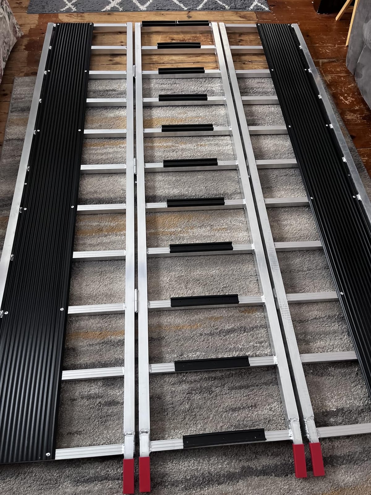 Aluminum Tri-Fold Ramp with Treads, Ramps for Pickup Trucks 76