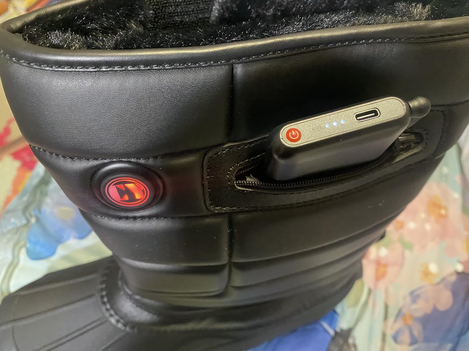 Heated Boot - Men and Women Non-Slip Water Proof Electric Heating Shoe, 6000mAh Battery Pack customer photo 2