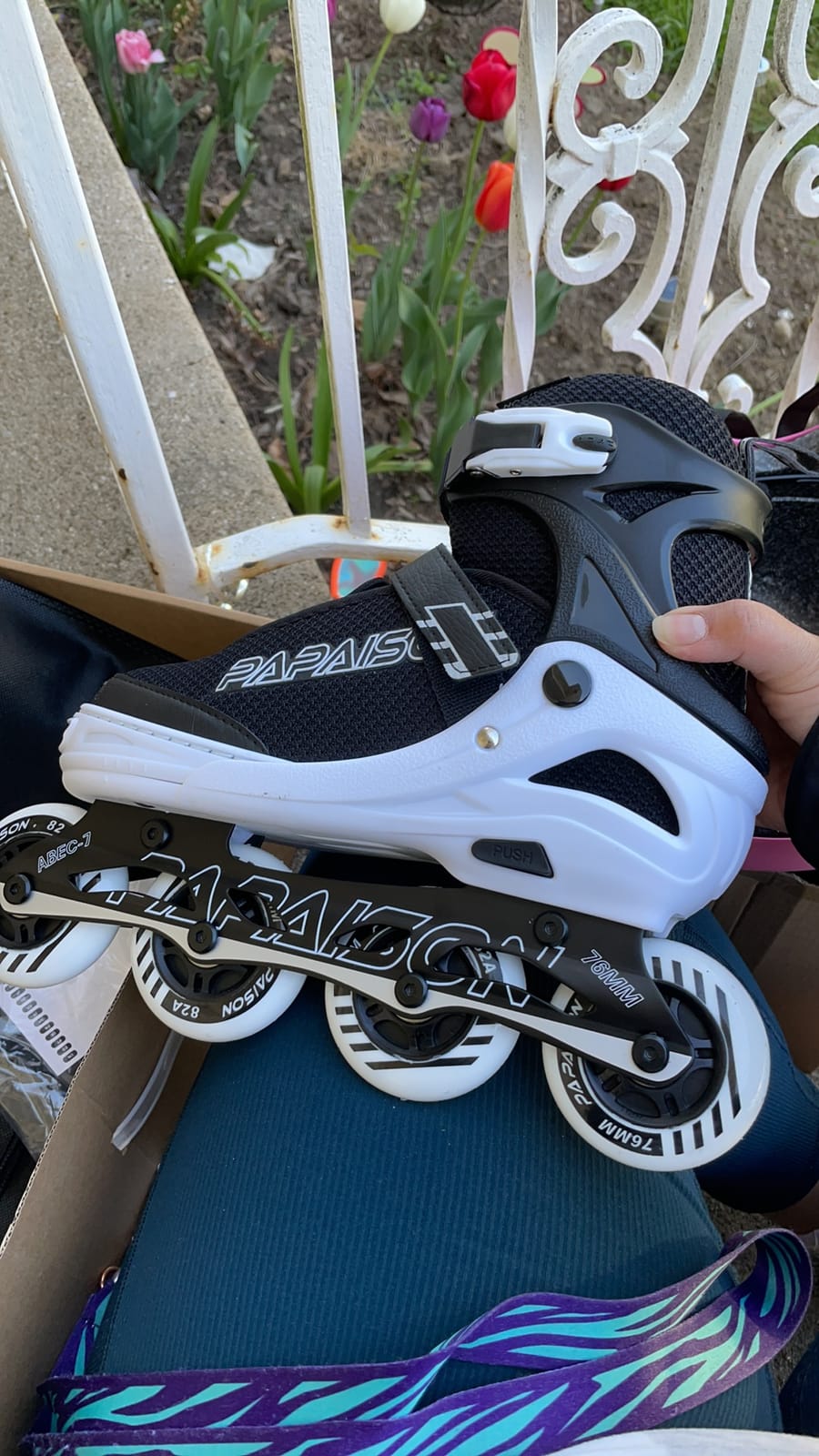PAPAISON Adjustable Inline Skates for Kids and Adults with Full Light Up Wheels, Outdoor Roller Skates for Girls and Boys, Men and Women customer photo 1