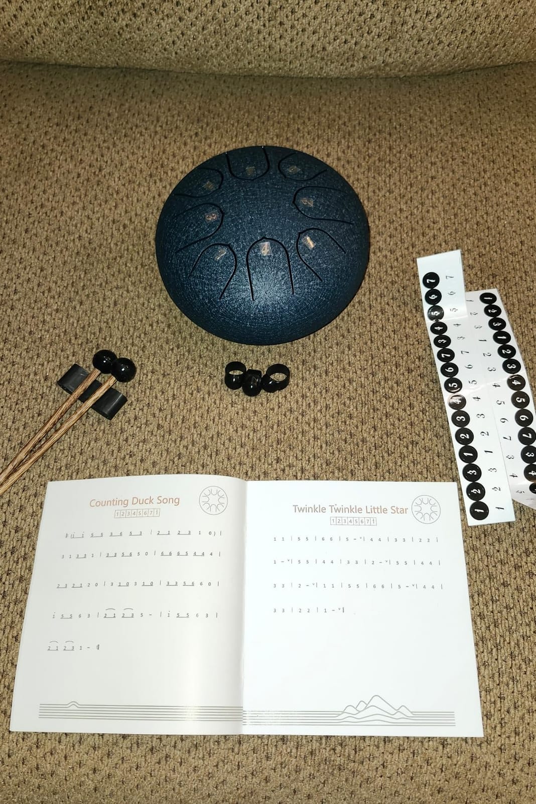 Steel Tongue Drum - 13 Inch 15 Notes C-key Handpan Drum, Red | Hand Drums Beginner Set with Music Book for Musical Education Entertainment Meditation Concert Mind Healing Yoga Zen customer photo 1
