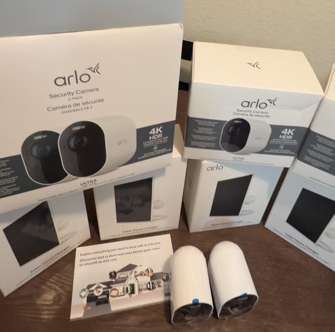 Arlo Ultra Wireless Security Camera 4K HDR (3rd Gen) - 4-Cam + SmartHub | 4K HDR video; 180° field of view; SmartHub incl.; AI detection & event captions; Emergency response; 1-mo Secure plan incl. customer photo 2