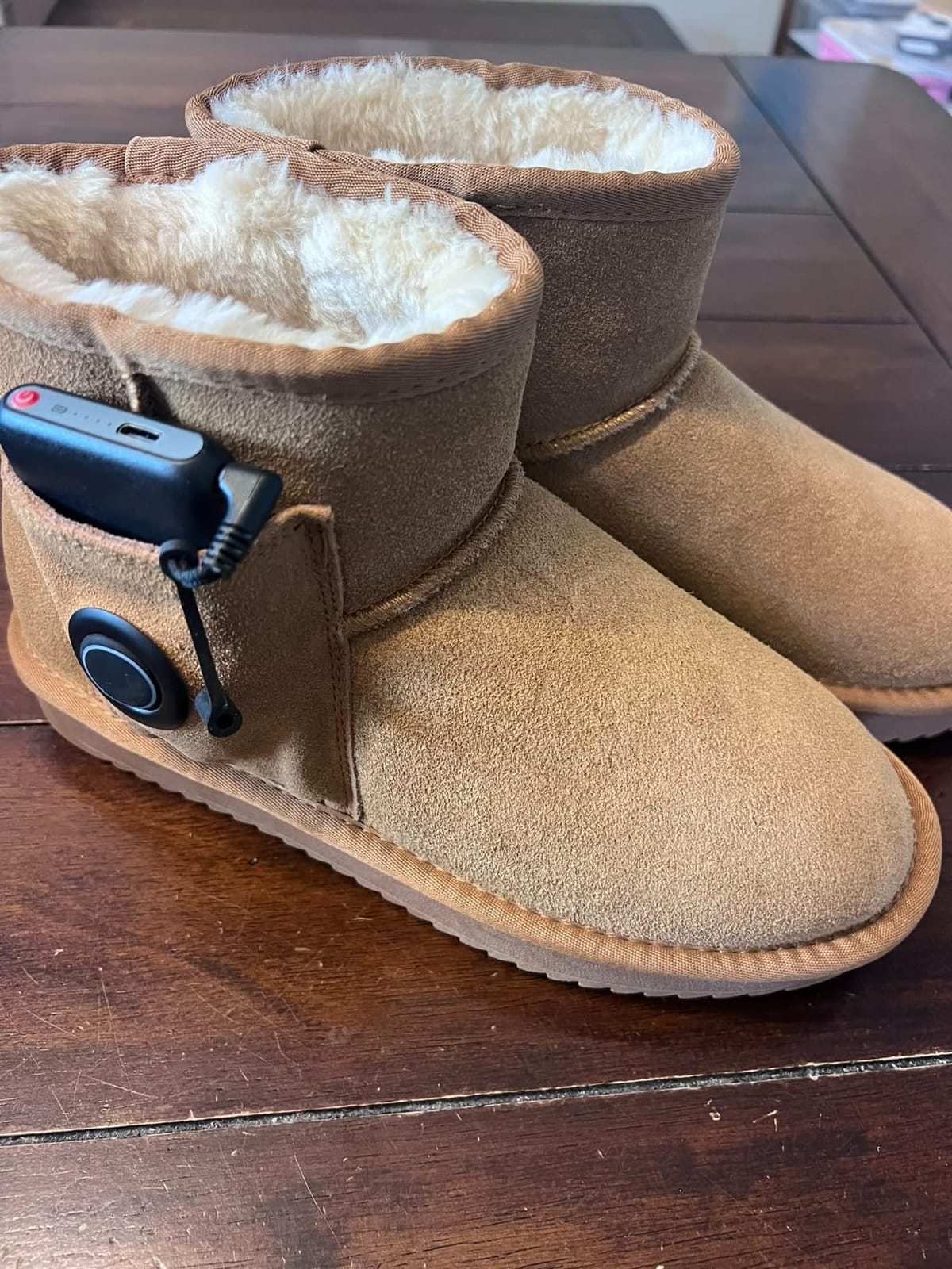 Heated Boots for Women & Men, Waterproof Winter Heated Shoes with 5000mAh Rechargeable Battery, 3-Level Warming, Electric Foot Warmer for Indoor & Outdoor Use customer photo 2
