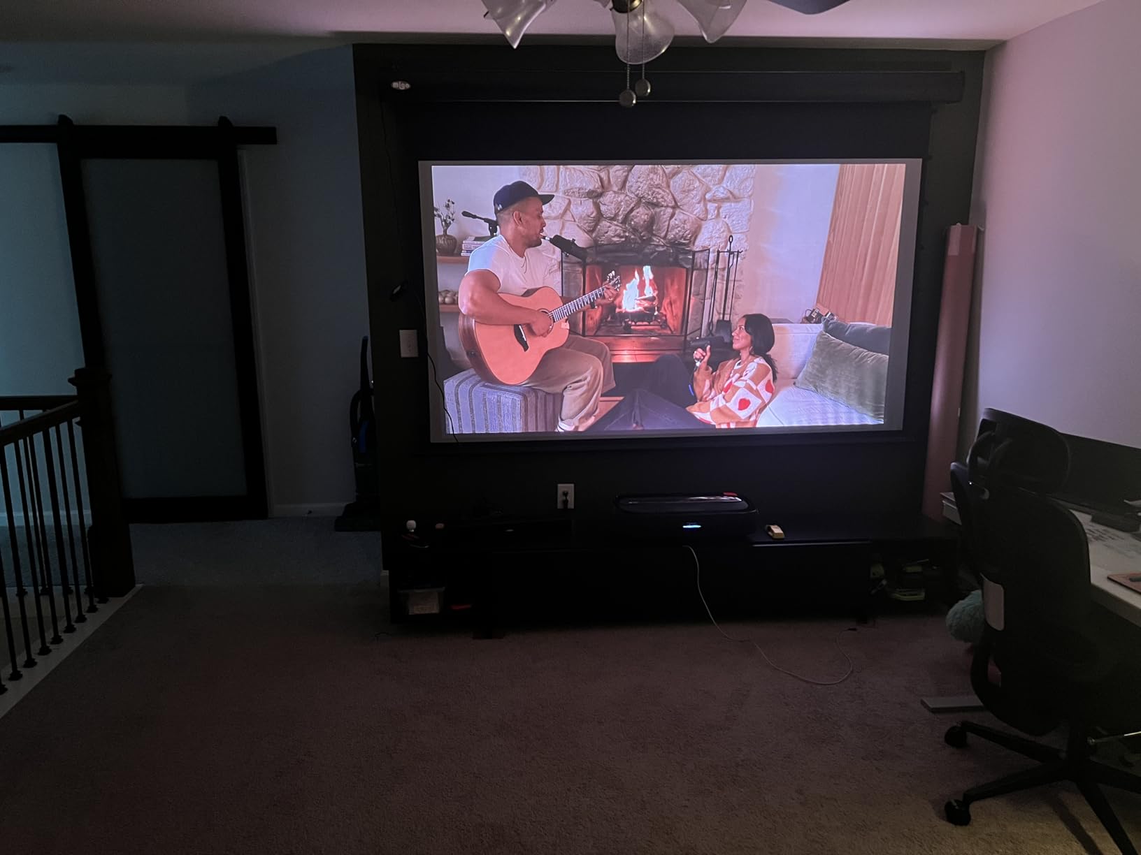 Hisense PT1 Ultra Short Throw Triple Laser Projector, 4K UHD, Google TV, 80'' - 150'', 2500 Lumens, 3000:1 Contrast, IMAX Enhanced, Dolby Vision & Atmos, 3D, 240 High Refresh Rate customer photo 2