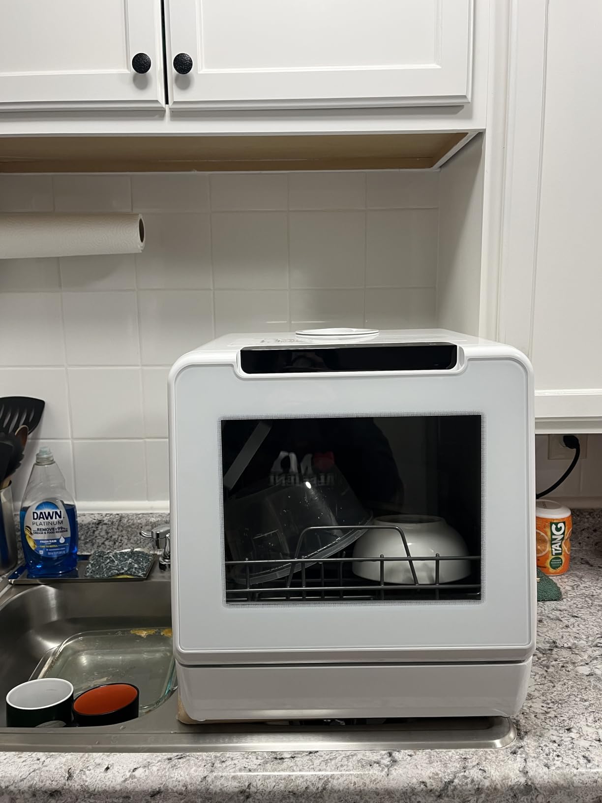EUHOMY Countertop Dishwasher Portable, 8 Programs with 5L Tank, Black, 40dB | 360° Dual Spray Arms, 29-min Quick Wash, 8-Program with Child Lock and Delay Mode, 167°F, 73h Ventilation customer photo 1