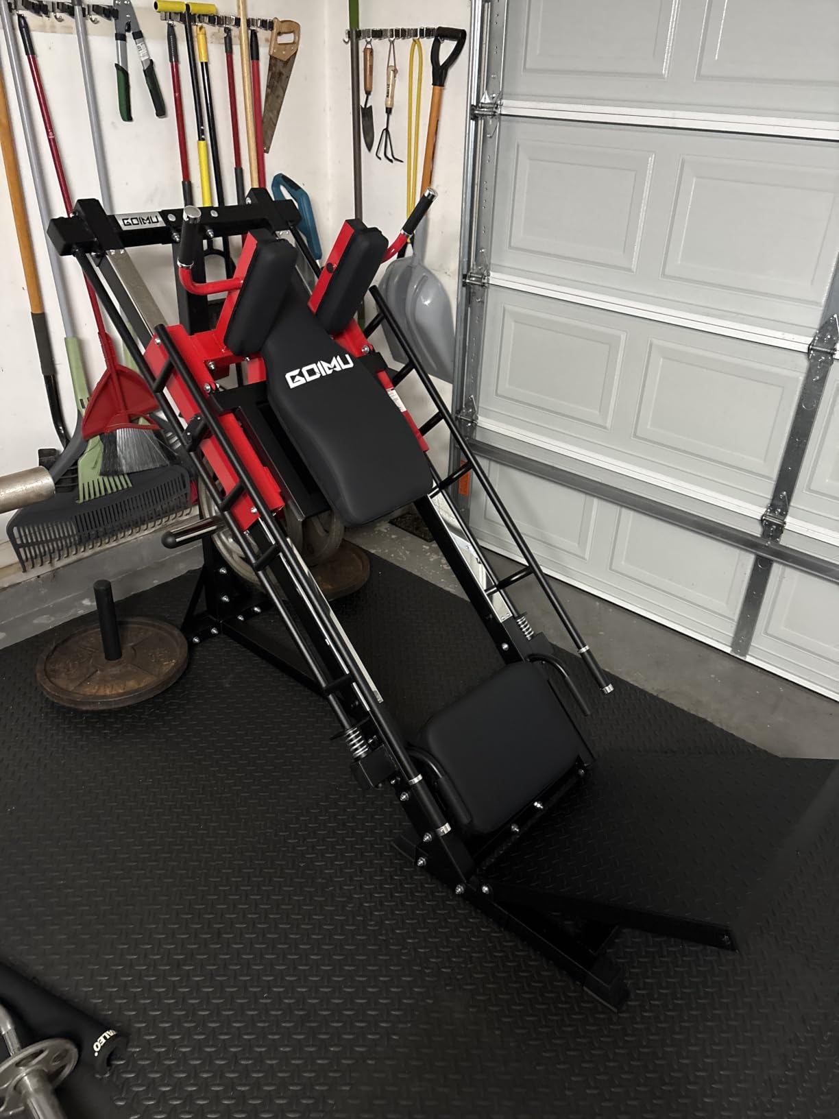 Leg Press Hack Squat Machine with Back Support Cushion, 3 in 1 Adjustable Leg Press Machine with Quad Track Roller System, Hack Squat Machine customer photo 2