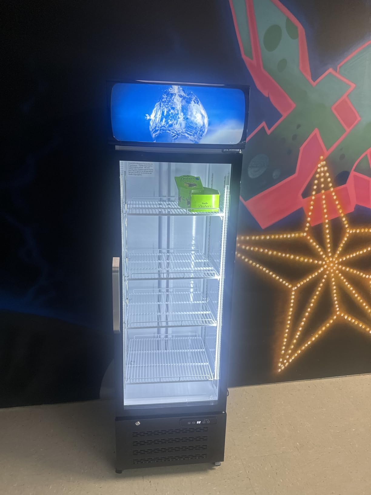 ETL & DOE Certified Commercial Beverage Refrigerator, 2 Glass Doors | 28 Cu. Ft. Display Refrigerator, Auto Defrost, 4 Adjustable Shelves, LED Lightbox for Stores and Restaurants customer photo 1