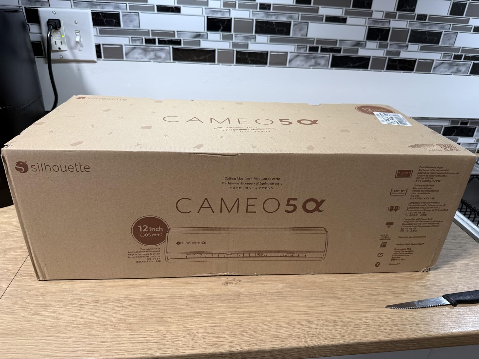 Silhouette America Cameo 5 Alpha (α) - Smart Cutting Machine for Print & Cut - Quiet Operation with AutoBlade, Studio Software, Cutting Mat- Vinyl, Paper & Fabric Compatible - Classic White customer photo 2