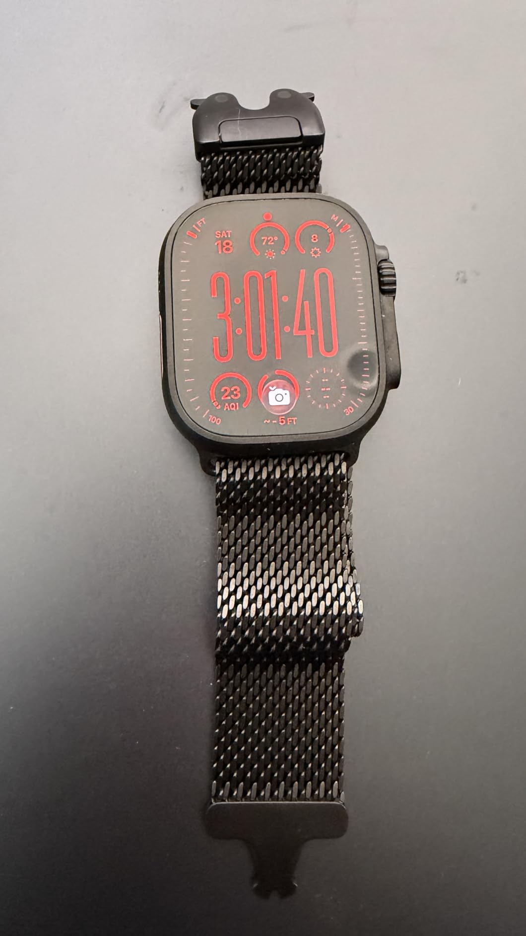 Apple Watch Ultra 3 [GPS + Cellular 49mm] Running & Multisport Smartwatch w/Rugged Titanium Case w/Black/Charcoal Trail Loop - M/L. Satellite Communications, Advanced Health & Fitness Tracking customer photo 1