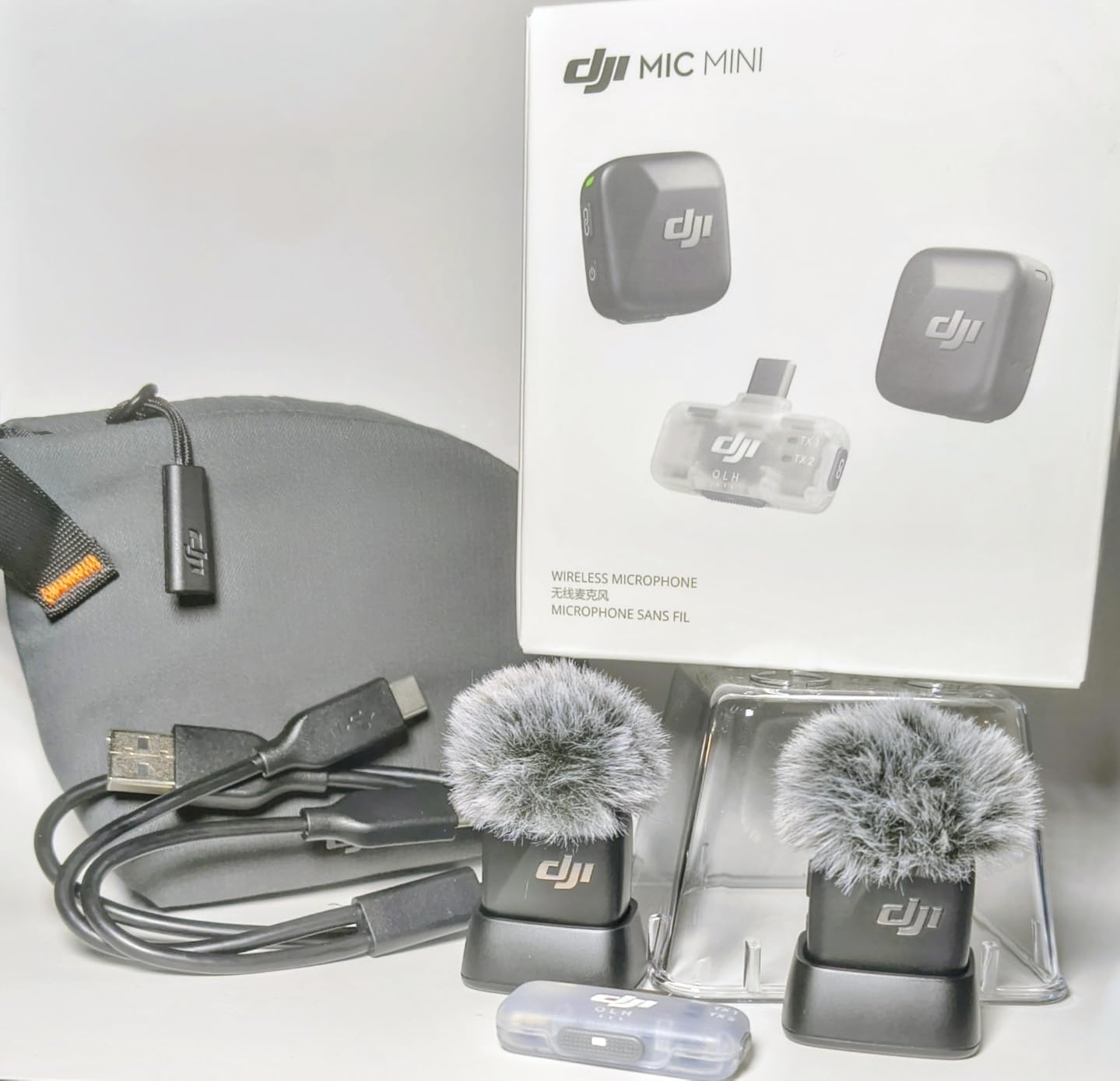 DJI Mic Mini (2 TX + 1 Mobile RX), Ultralight, Active Noise Cancelling | Wireless Lavalier Microphone for iPhone 17/16/15 & Android/PC/Tablet, Plug-and-Play, 300m Transmission, Youtube, Vlog customer photo 2