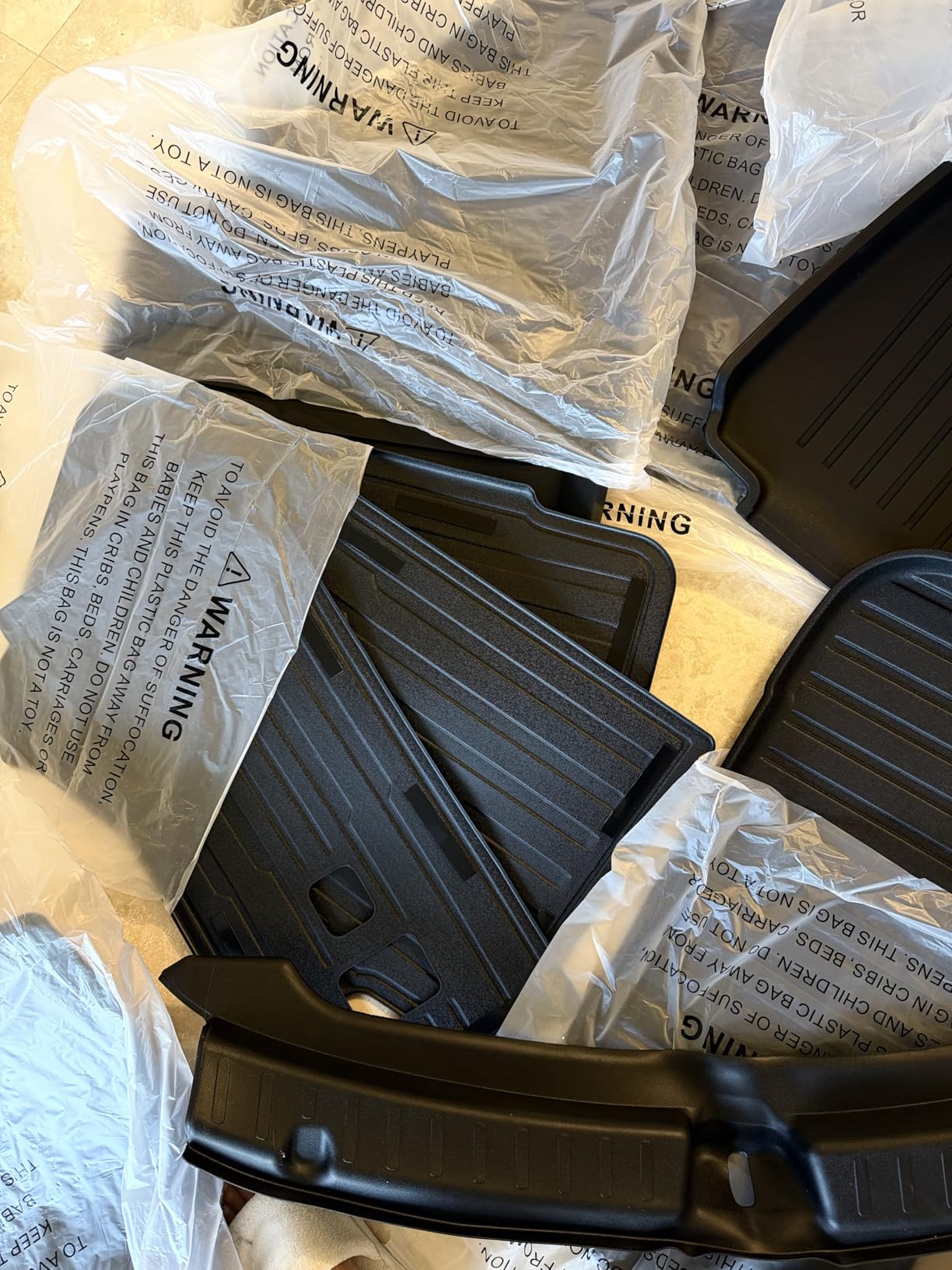 WEIZE Tesla Model Y Juniper Floor Mats 2025 2026, 11 PCS Full Set All Weather Non-Slip Floor Mats & Cargo Liners, Black Car Mats for Tesla Interior Accessories ((Not for Standard) customer photo 2