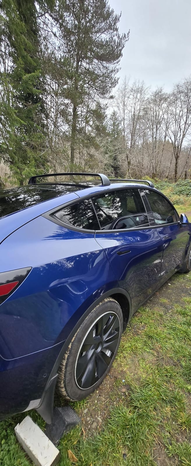 2020-2026 Cross Bars for Tesla Model Y Juniper Roof Rack, Aluminum Cargo Carrier with Quiet Anti-Noise Design for Kayak Bike Ski, Matte Black Rooftop Bars, Not for Tesla S 3 X customer photo 1