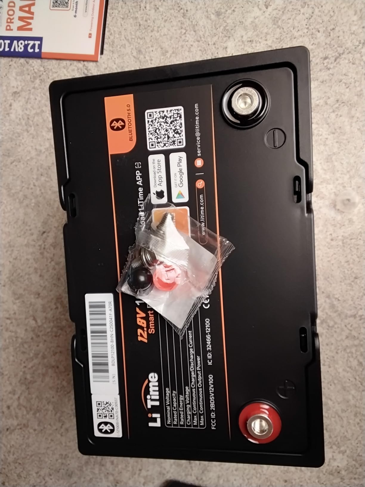 Litime 12V 165Ah Dual Purpose Marine Cranking LiFePO4 Battery | 1200 CCA, Group 31, IP67 Waterproof, Self-Heating customer photo 1