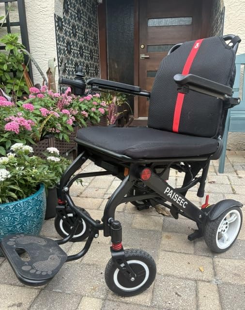 Paiseec Lightweight Folding Electric Wheelchair for Adults, Only 32 lbs | Portable Electric Wheelchair Foldable, Power Wheelchair Lightweight, Airline Approved for Travel, Outdoor & Indoor customer photo 1