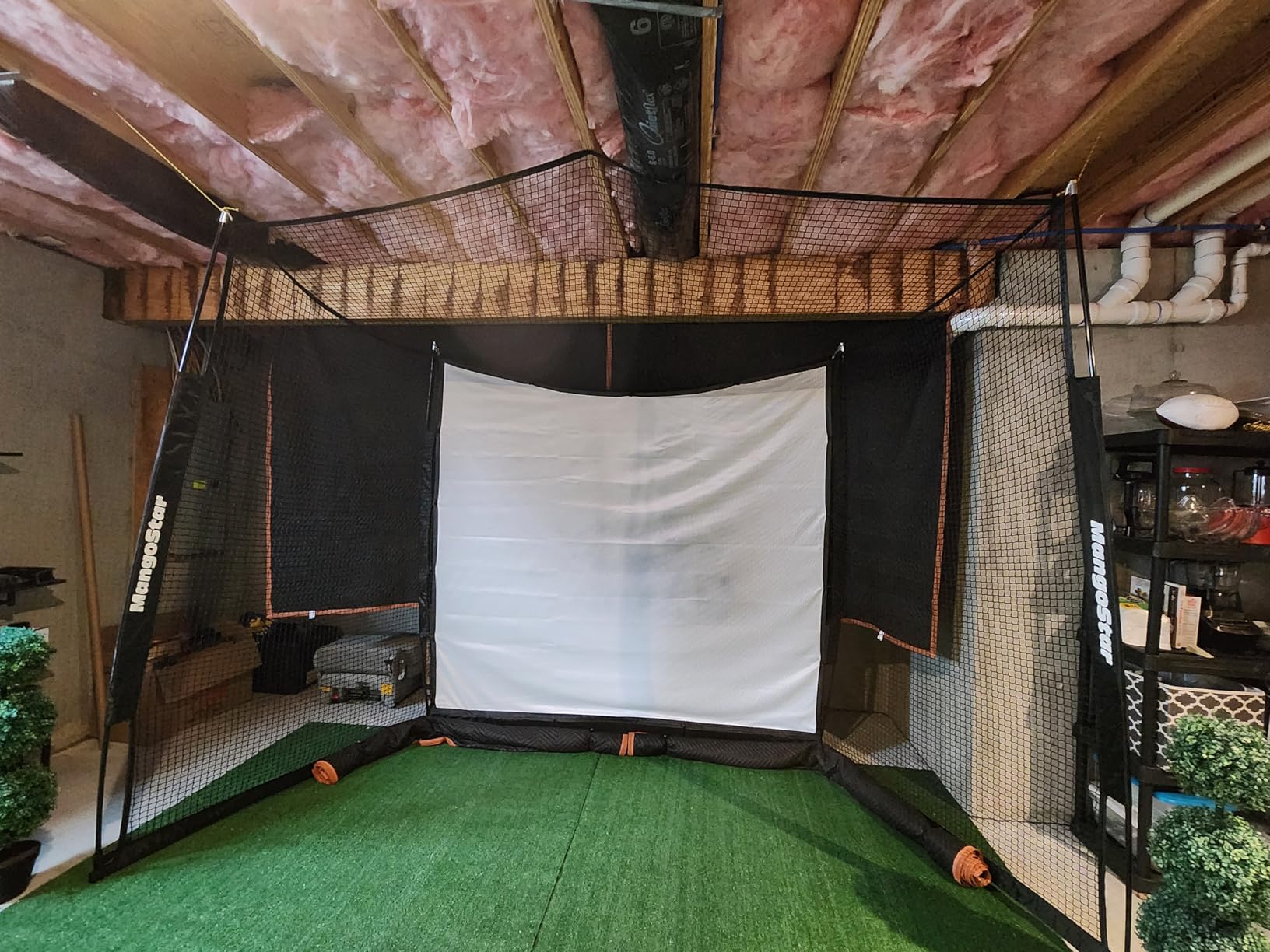 MangoStar Golf Net, 11x8ft Golf Practice Hitting Net for Indoor Outdoor | Heavy-duty Golf Simulator Net, 6-Ply Tear-resistant Netting, High-density Impact Screen and Target Cloth, Backyard Garage Use customer photo 2