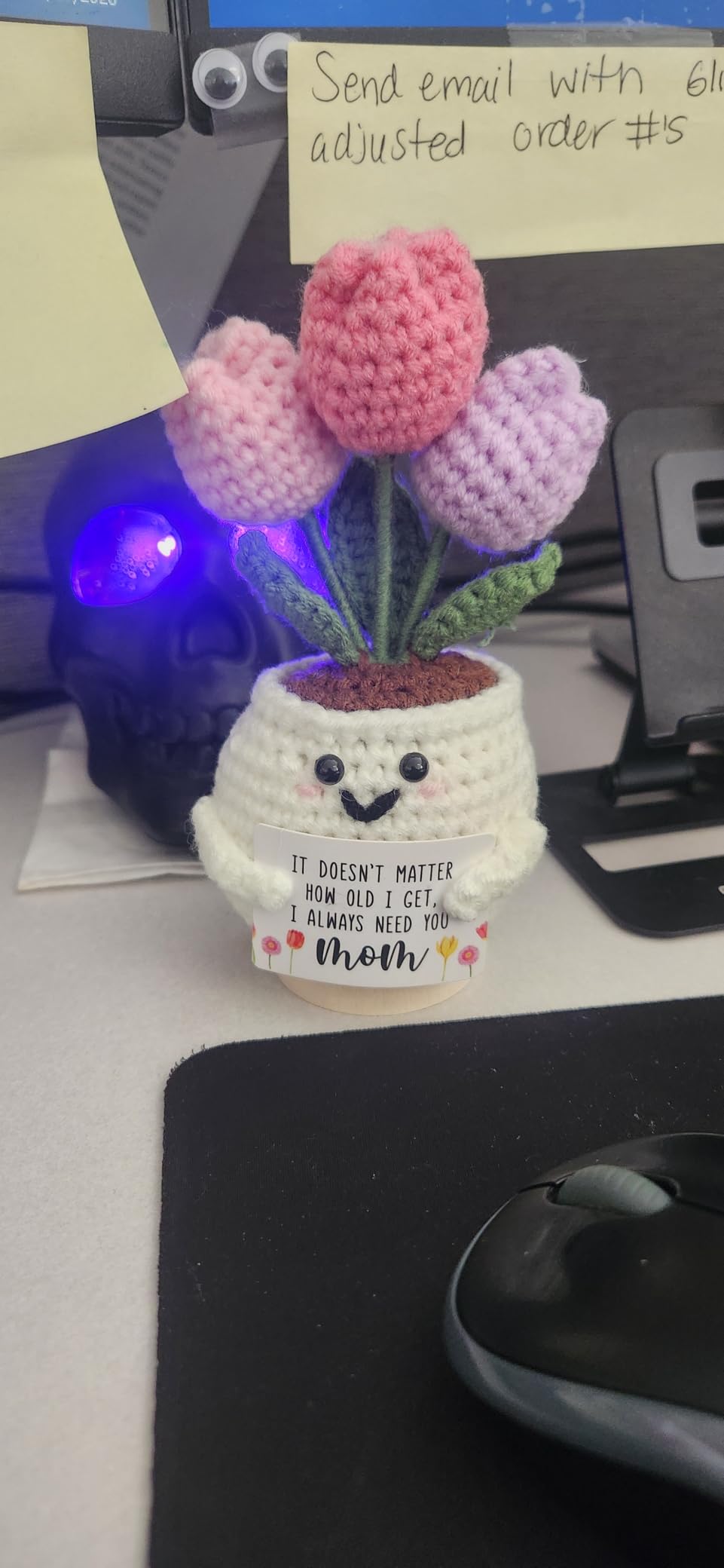 Gifts for Grandma from Grandkids - Christmas Birthday Grandma Gifts | Grandmother Gift from Grandson, Granddaughter - 5.51'' x 4.13'' Mimi Gigi Nana Positive Support Crochet customer photo 1