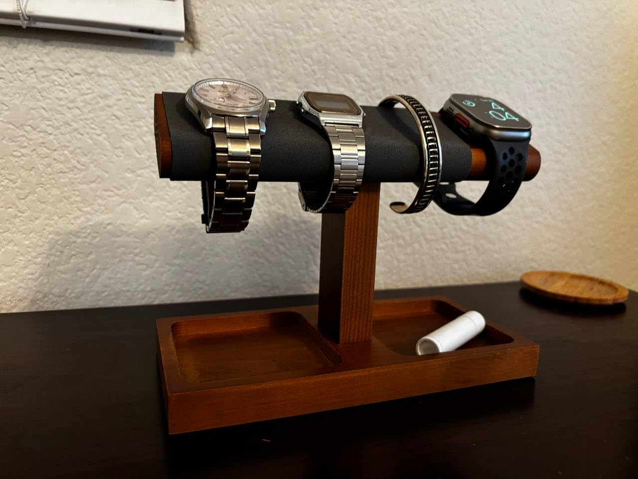 ProCase Wood Watch Display Stand Holder for Men, Wristwatch Tower with T-Bar Design, Hanging Watch Rack, Wooden Wrist Watch Tree customer photo 1