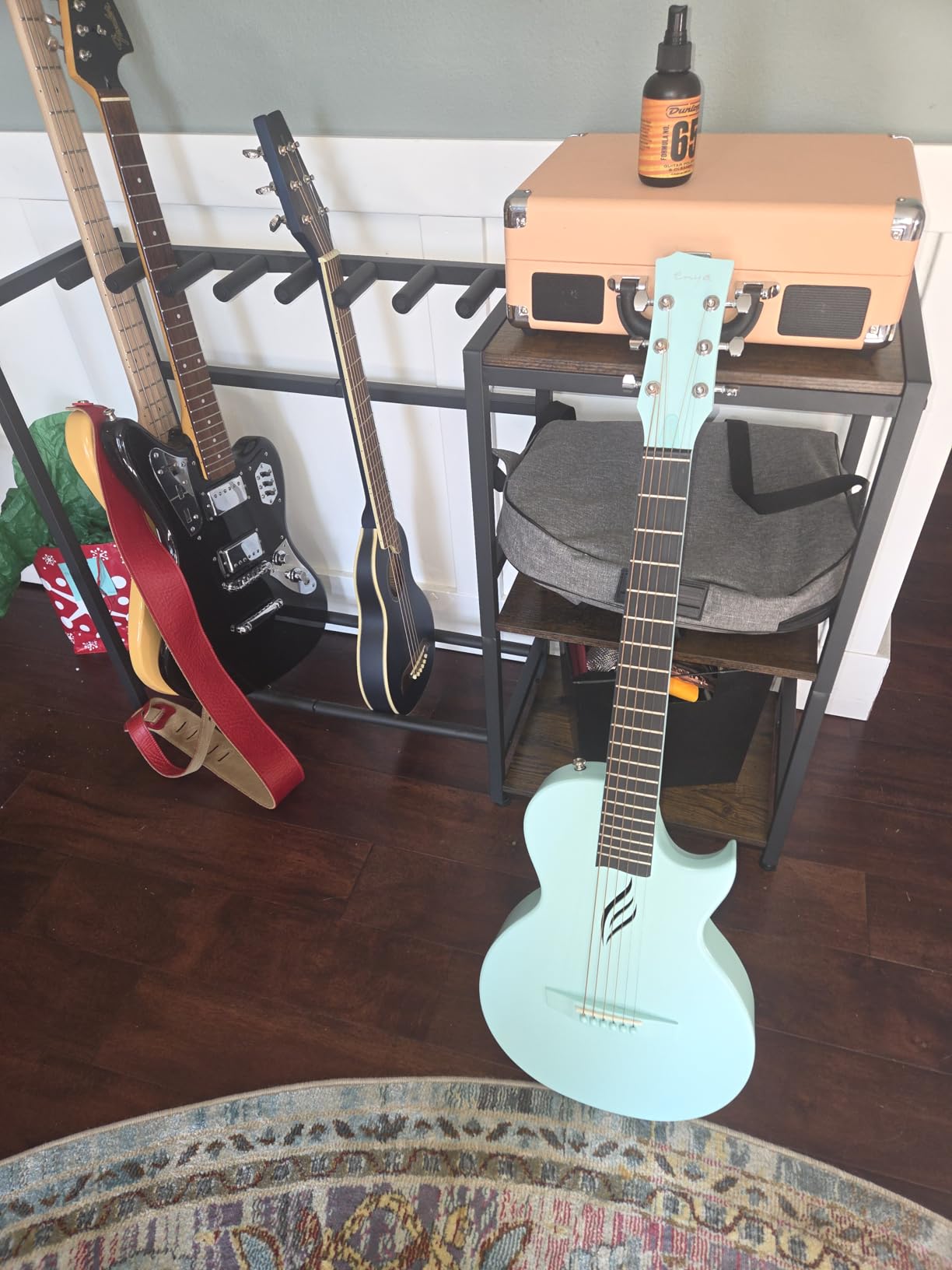 Enya Nova Go Carbon Fiber Travel Acoustic Guitar | 1/2 Size Lightweight Moisture-Proof Guitara | Adult & Beginner Portable Guitar with Gig Bag & Accessories (Black) customer photo 2