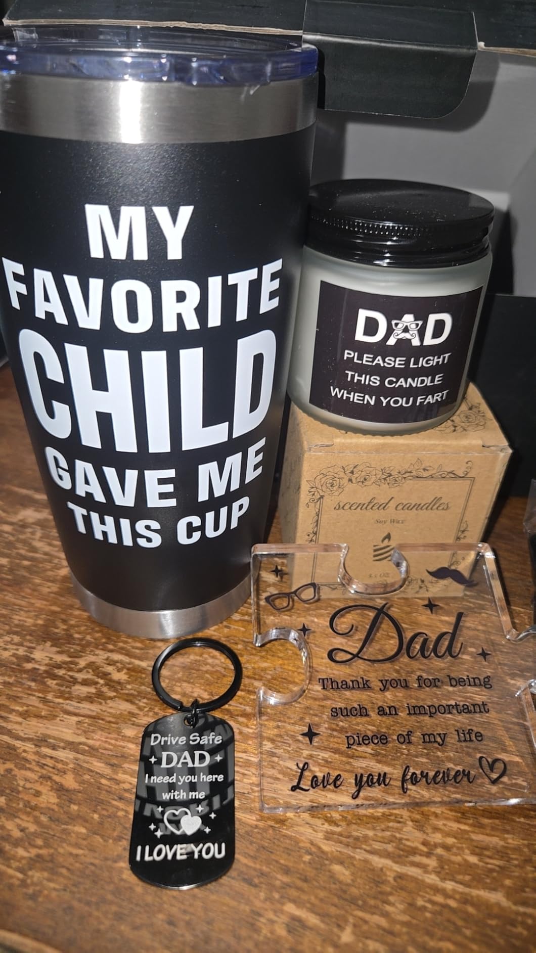 Gifts for Dads Birthday Funny Dad Gifts from Daughter Son Kids Cool Father Happy Birthday Gift Ideas for Dads Presents Basket for Best Dad Ever, Daddy Father Gift Stuff for Christmas, Fathers Day customer photo 1