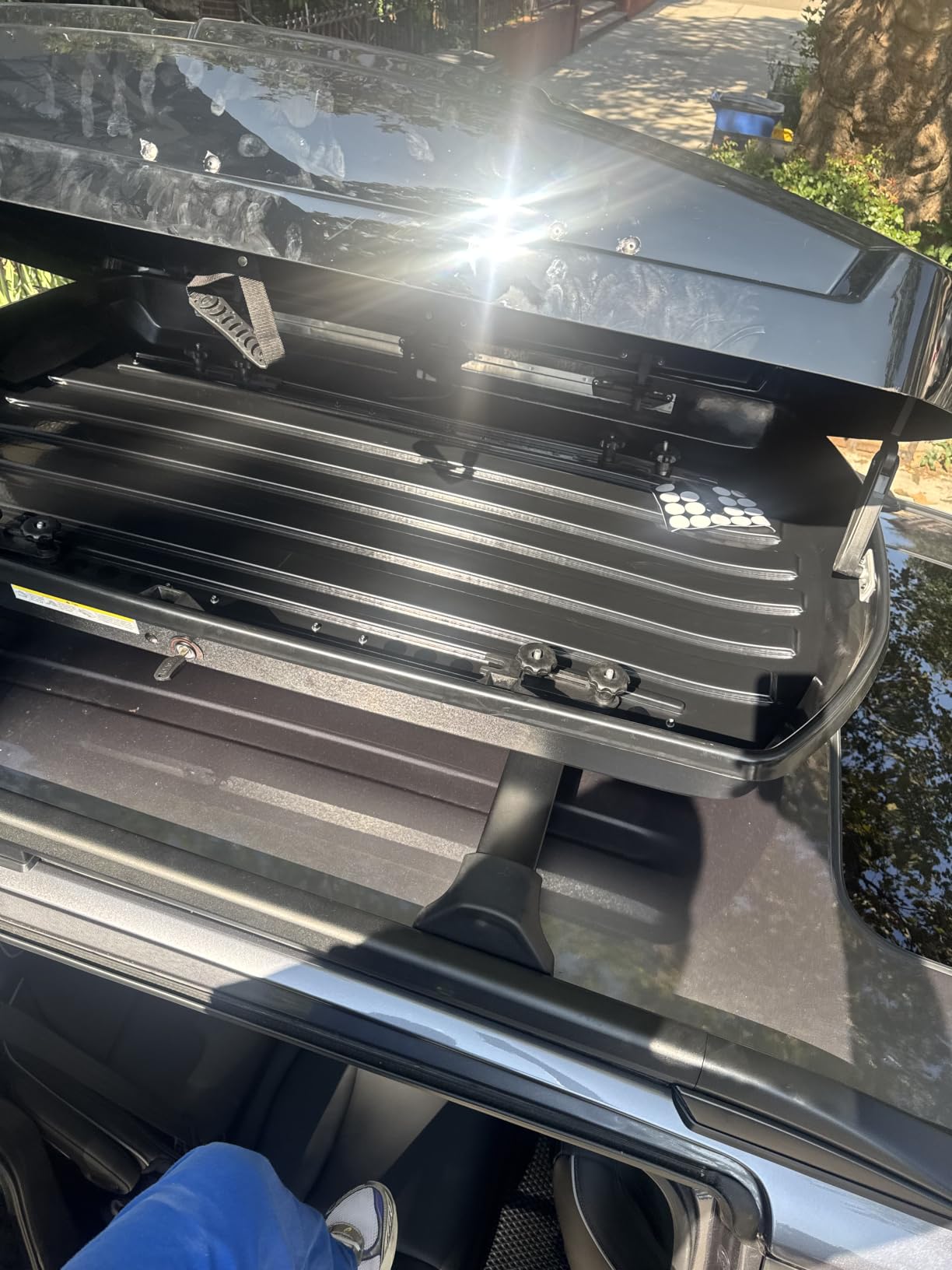 Roof Cargo Box, Dual-Side Opening Design, 14 Cubic Feet Capacity | Waterproof Hard-Shell Storage Box, Includes Straps and Spare Key, Ideal for Travel and Luggage Transport, Black customer photo 1
